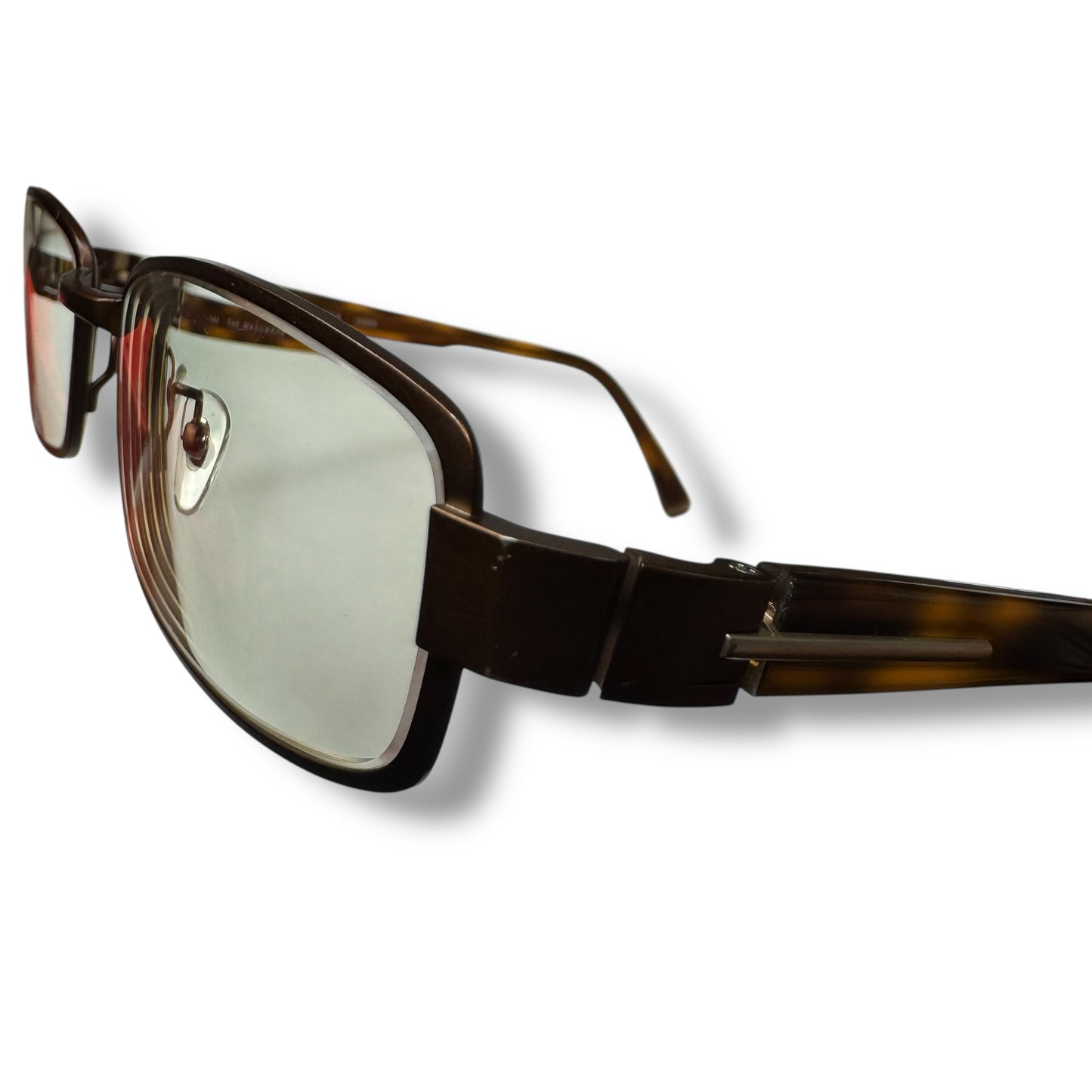 【37】良品!増永眼鏡 メガネ ブラウン系 ヒョウ柄