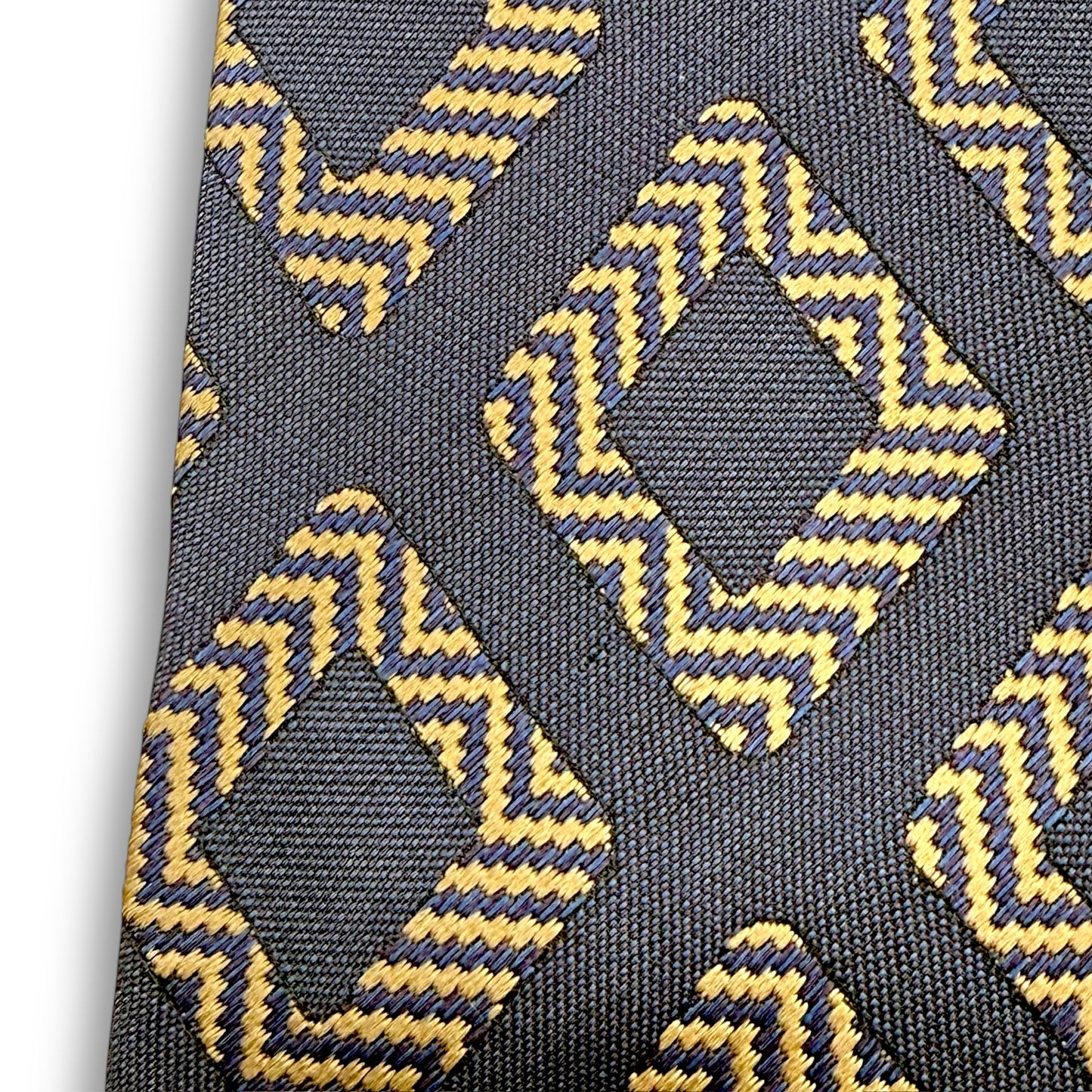 【7883】良品!イブサンローラン ネクタイ ネイビー系