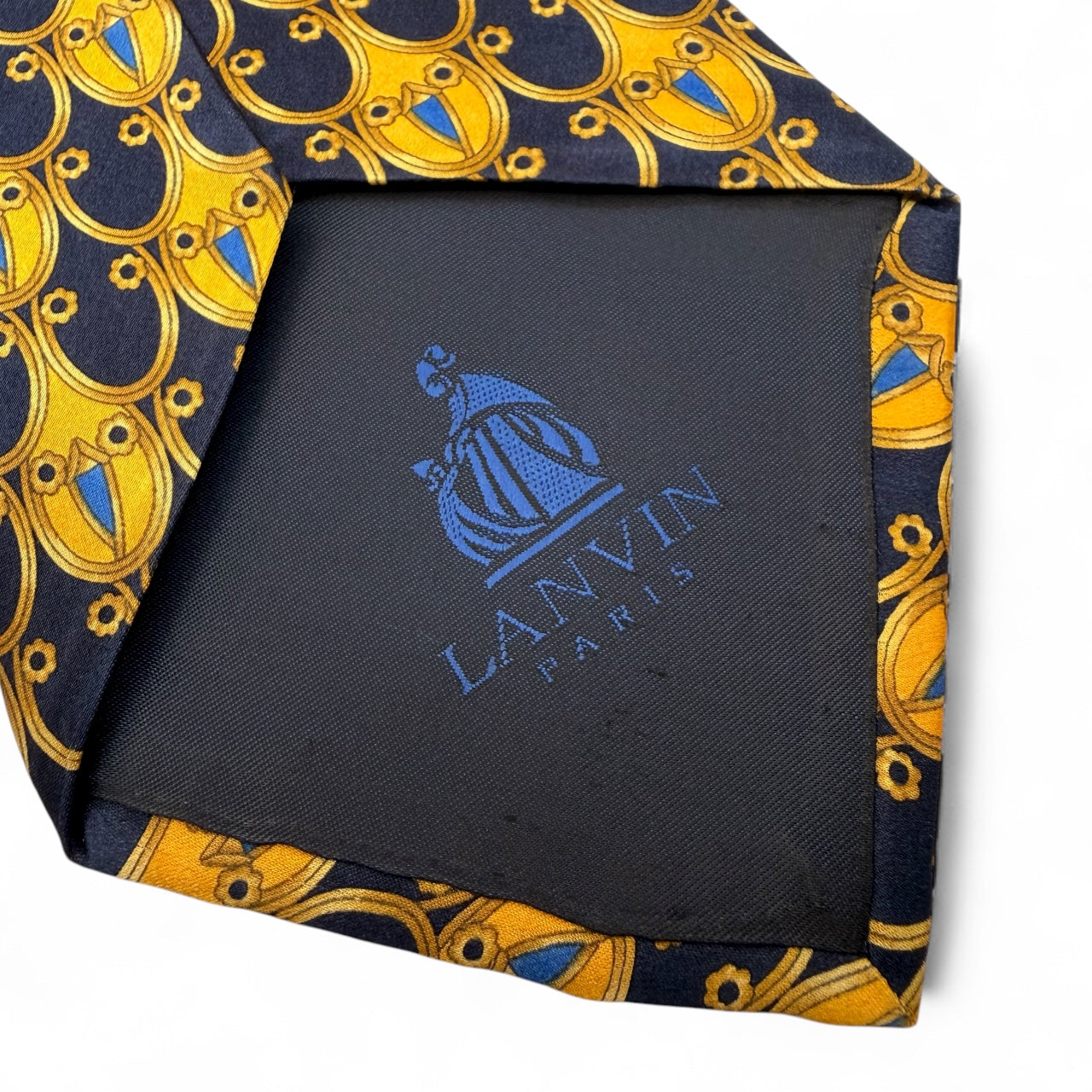 【7618】良品!ランバン ネクタイ ネイビー系