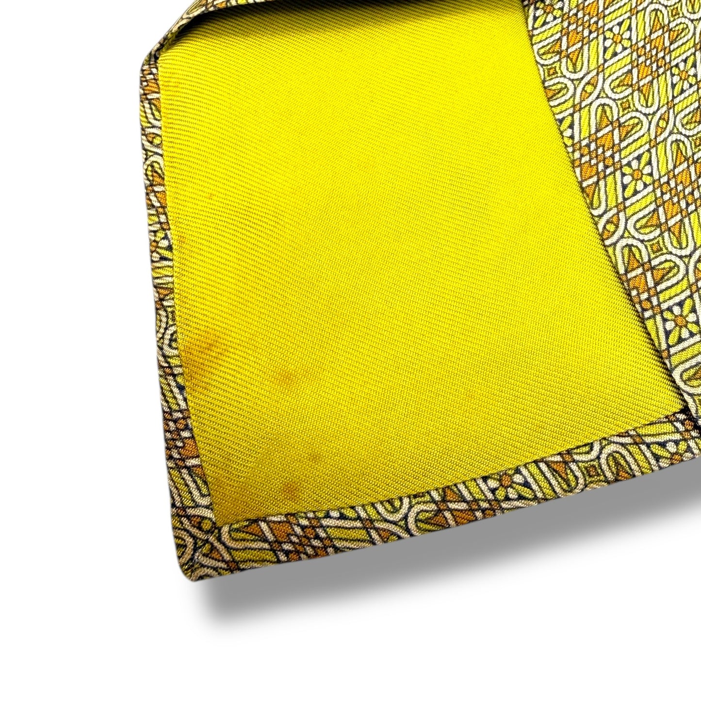 【7889】良品ー可品!エルメス ネクタイ 黄緑系