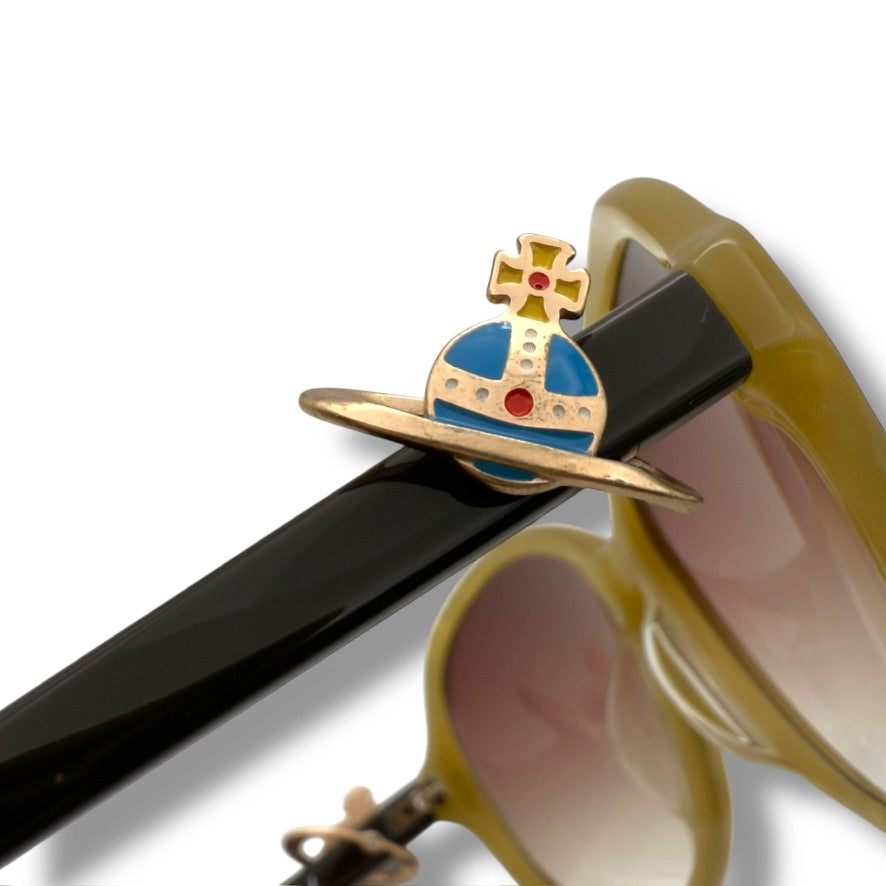 【144】未使用に近い!ヴィヴィアンウエストウッド サングラス イエロー系 オーブ