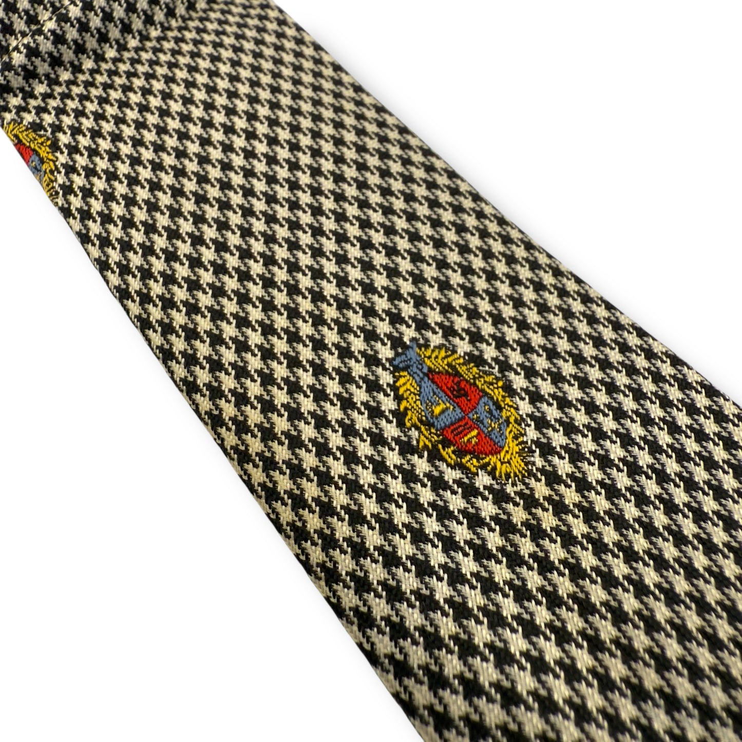 【7391】良品!ダンヒル ネクタイ シルバー×ブラック系