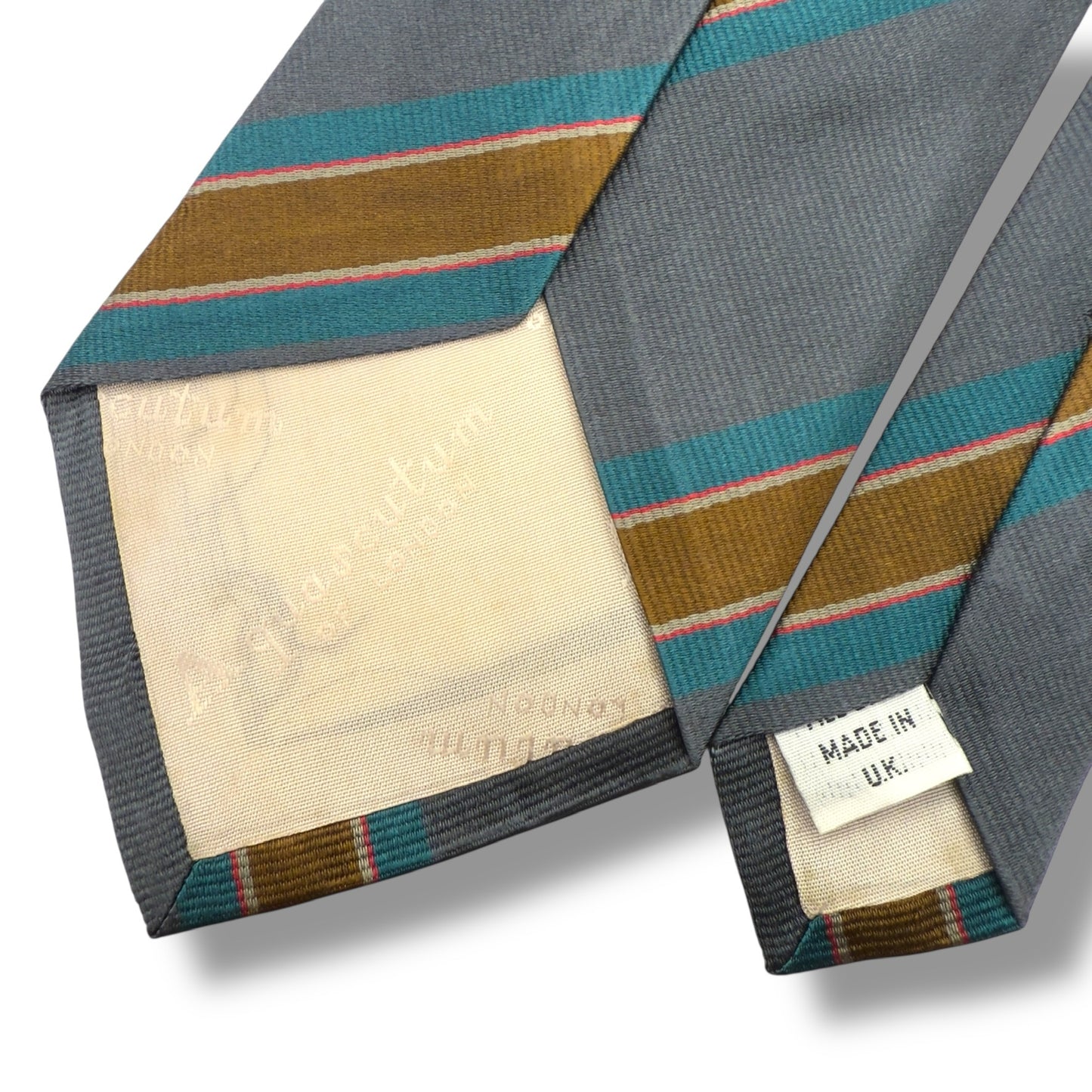 【7545】良品!アクアスキュータム ネクタイ グレー系