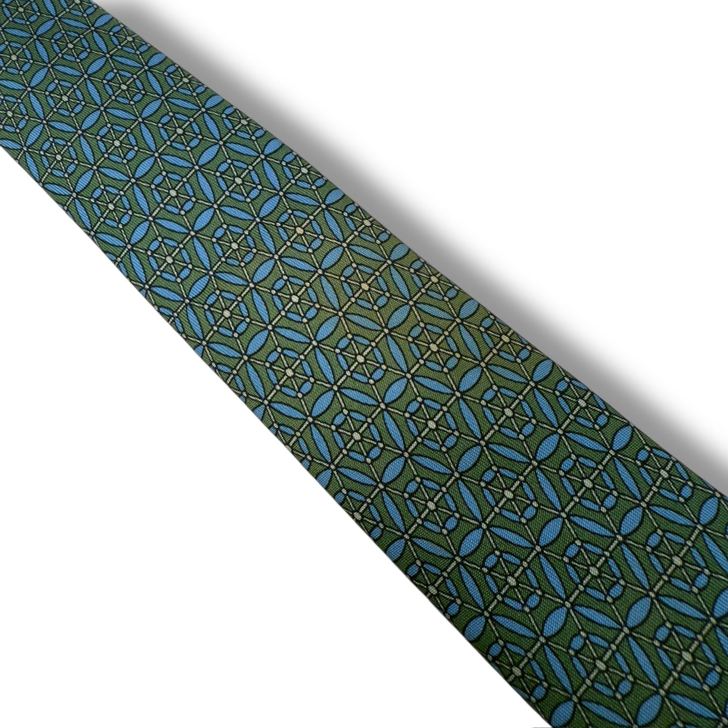 【7213】良品!エルメス ネクタイ グリーン系