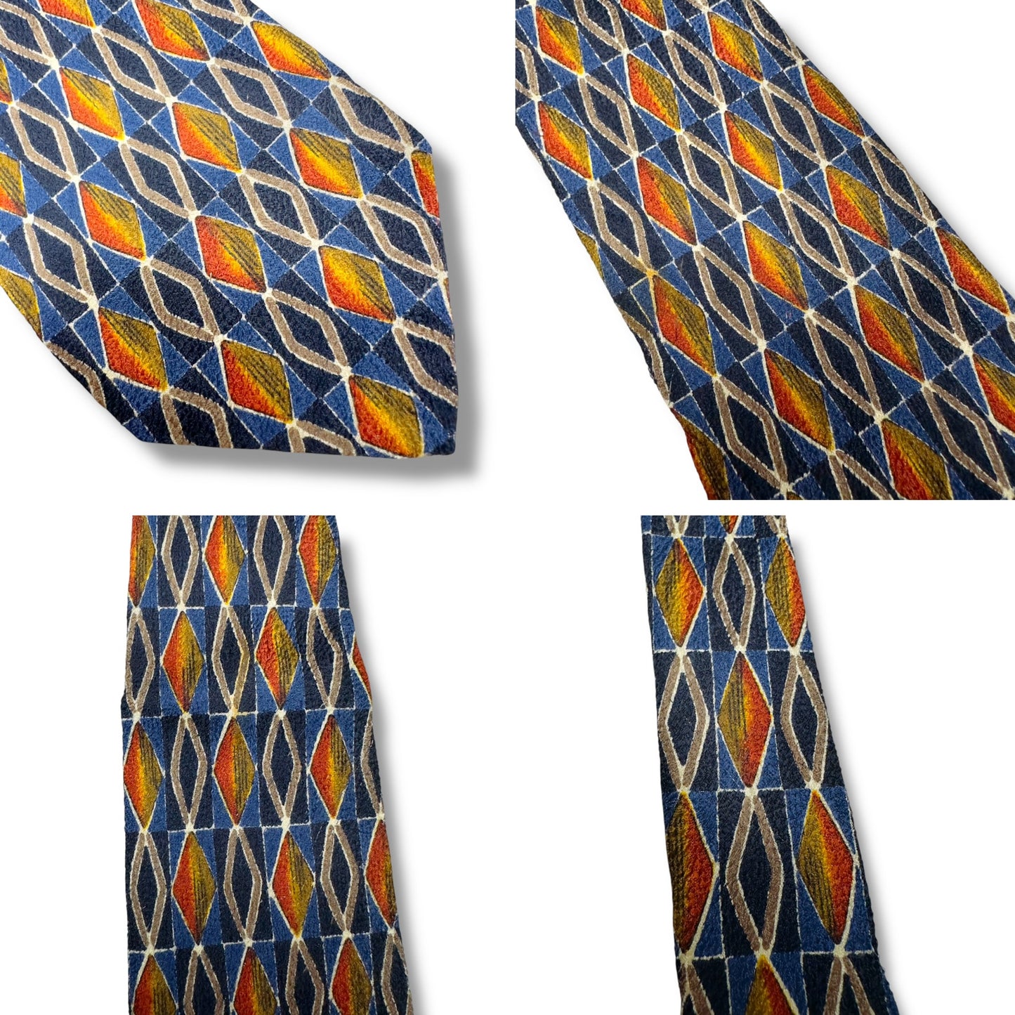 【7061】良品!レノマ ネクタイ ブルー系