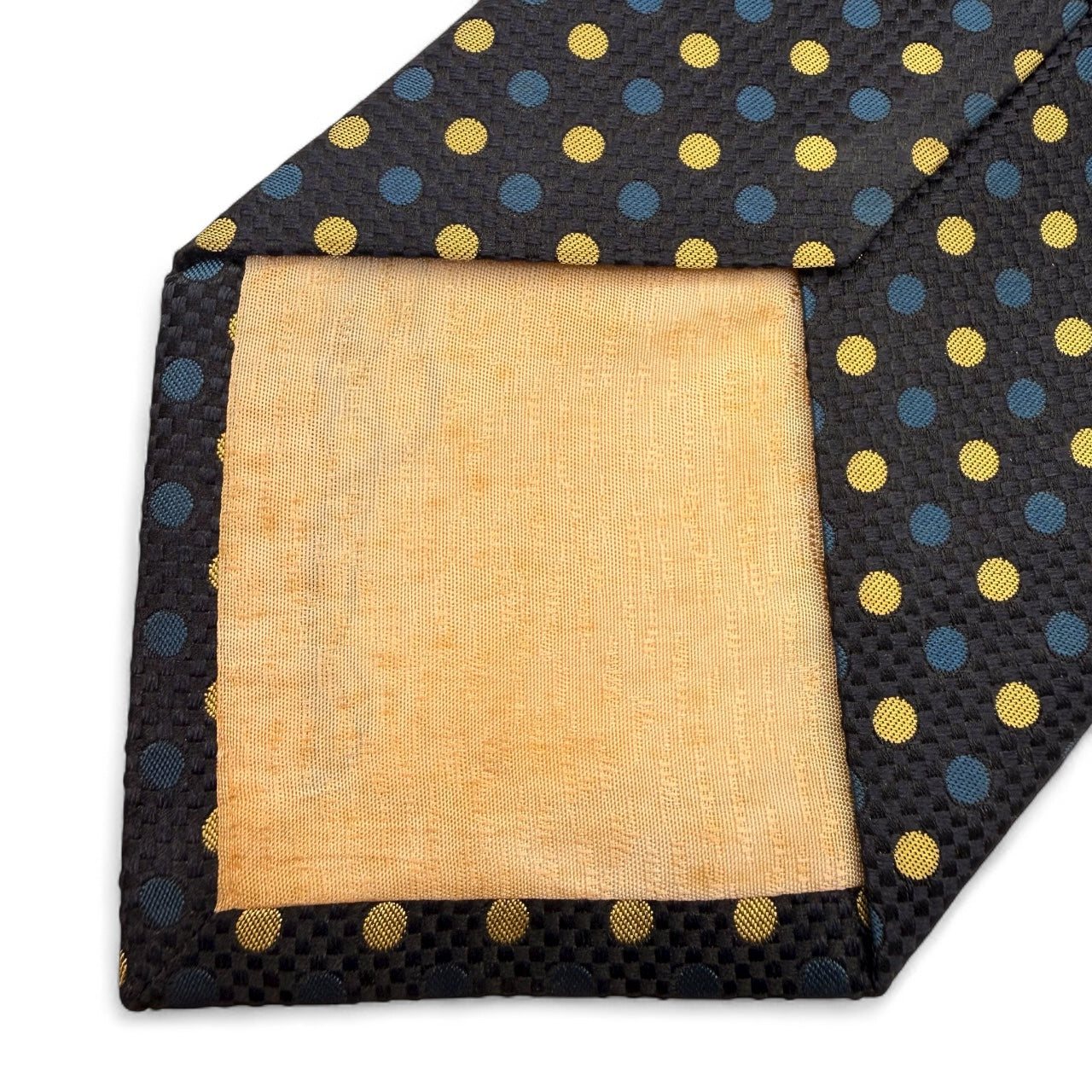 【7580】良品!タケオキクチ ネクタイ ネイビー系 ドット柄