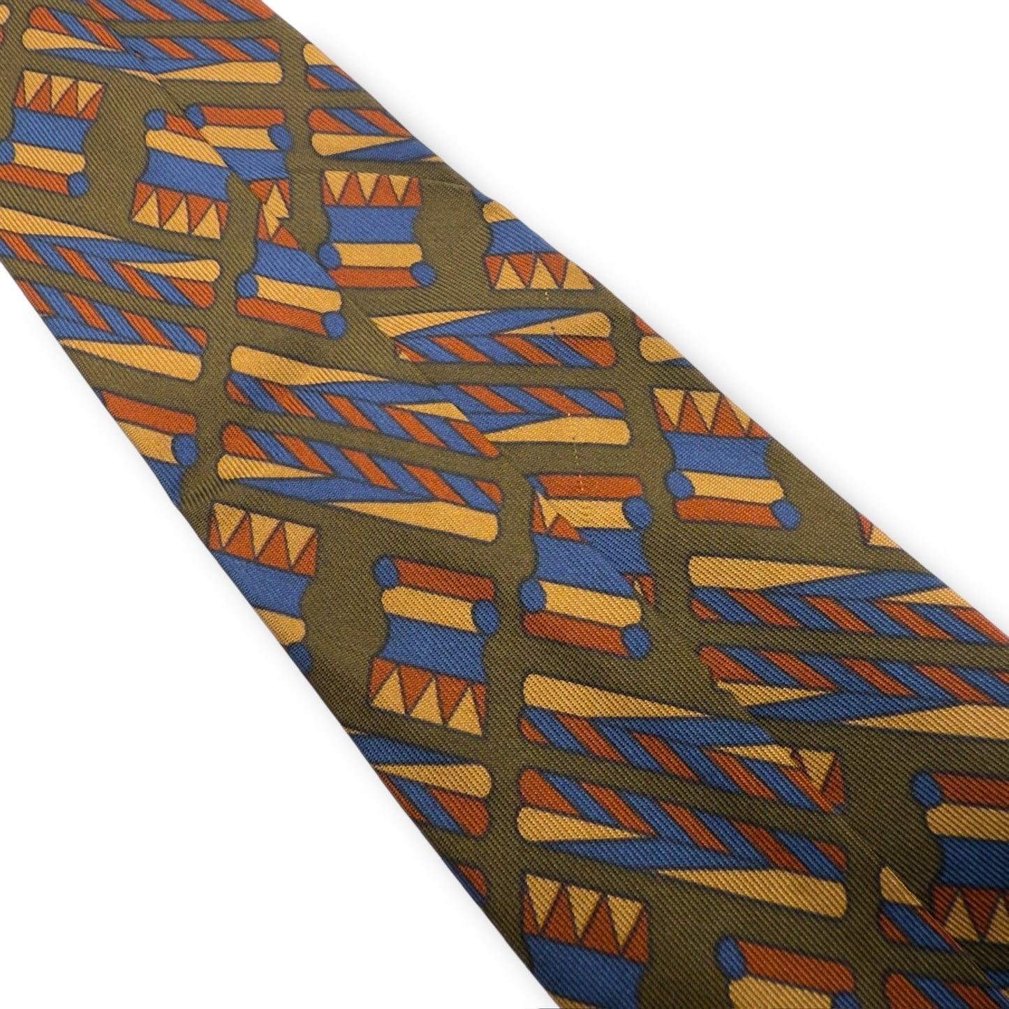 【7406】良品!クリスチャンディオール ネクタイ カーキ系