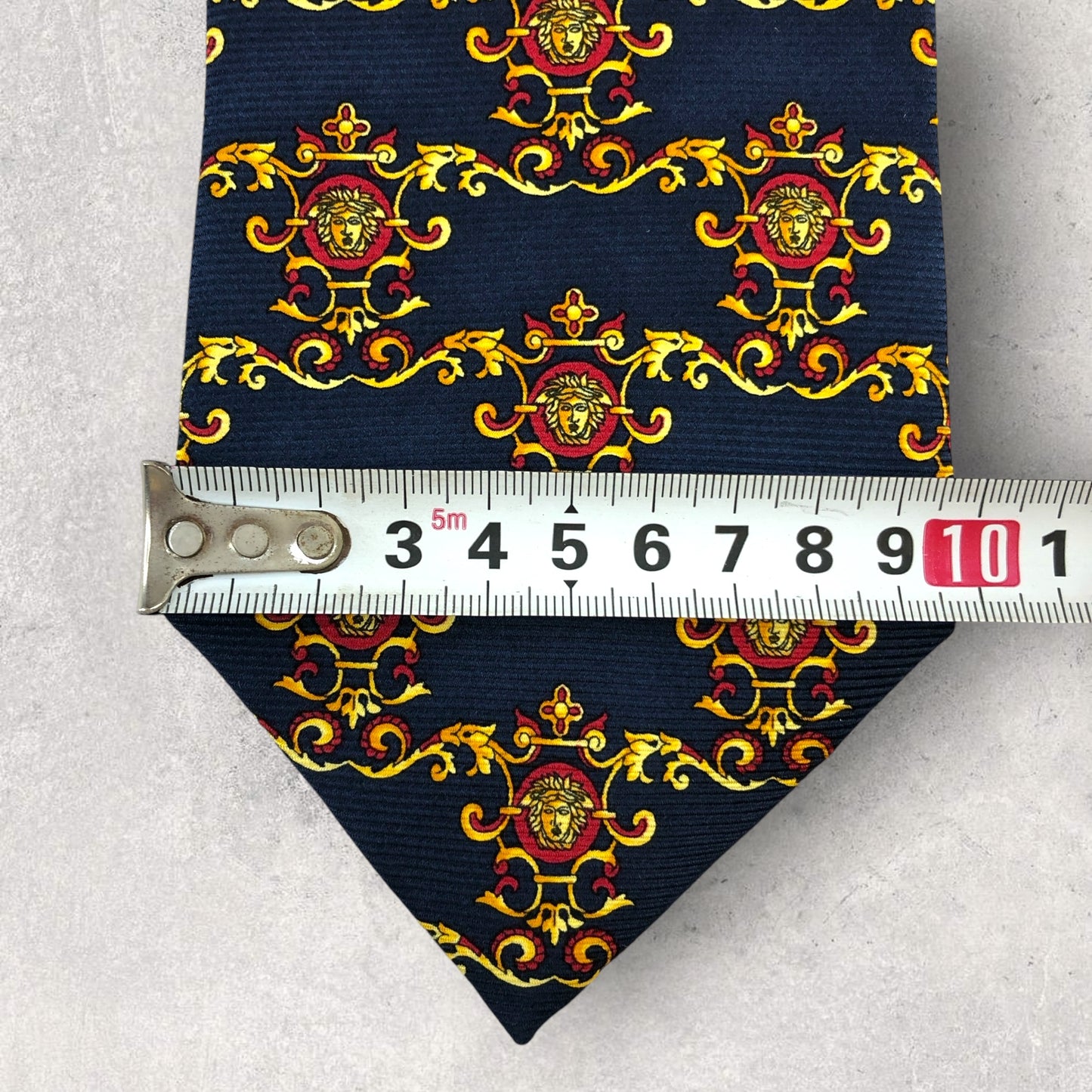 【6647】美品!ヴェルサーチ ネクタイ ブルー系 メデューサ柄