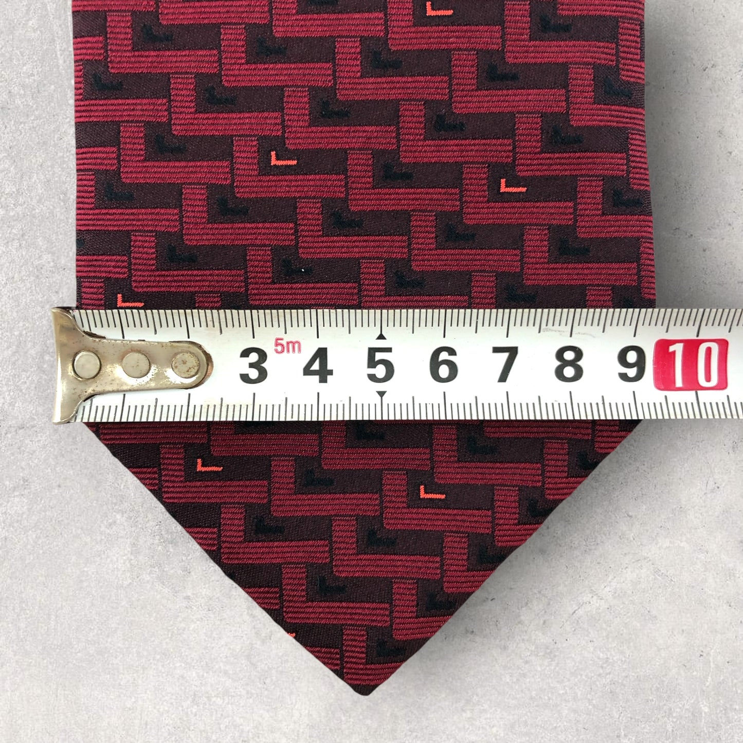 【6890】美品!ランセル ネクタイ レッド系