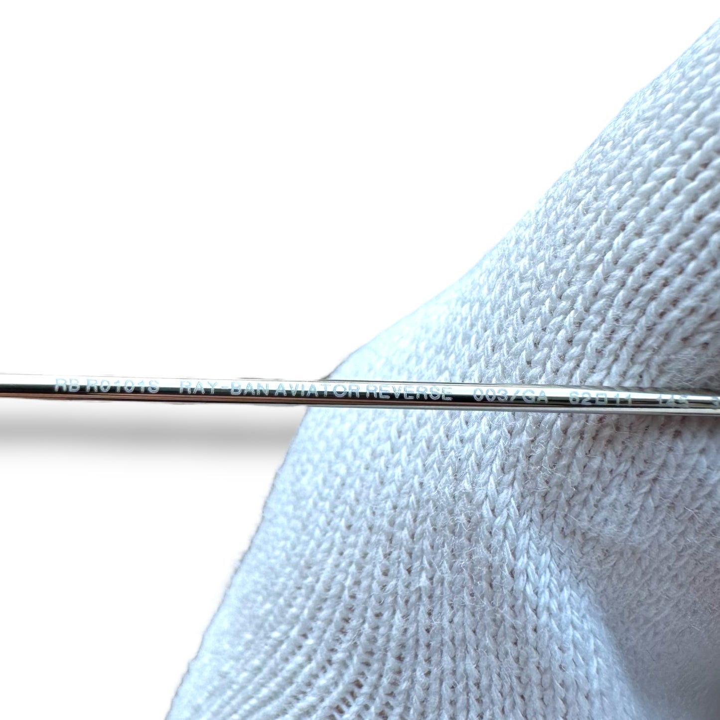 【1】未使用に近い!レイバン サングラス ブルー系 アヴィエーターリバース