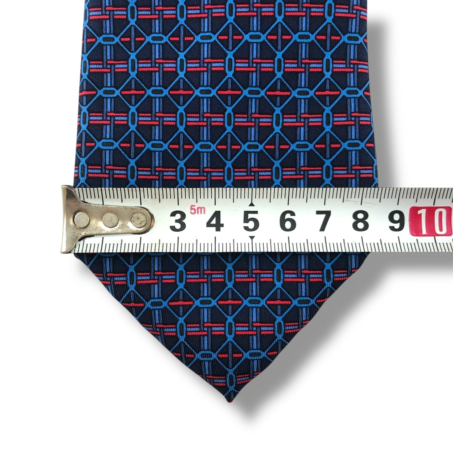 【7125】美品!エルメス ネクタイ ネイビー系