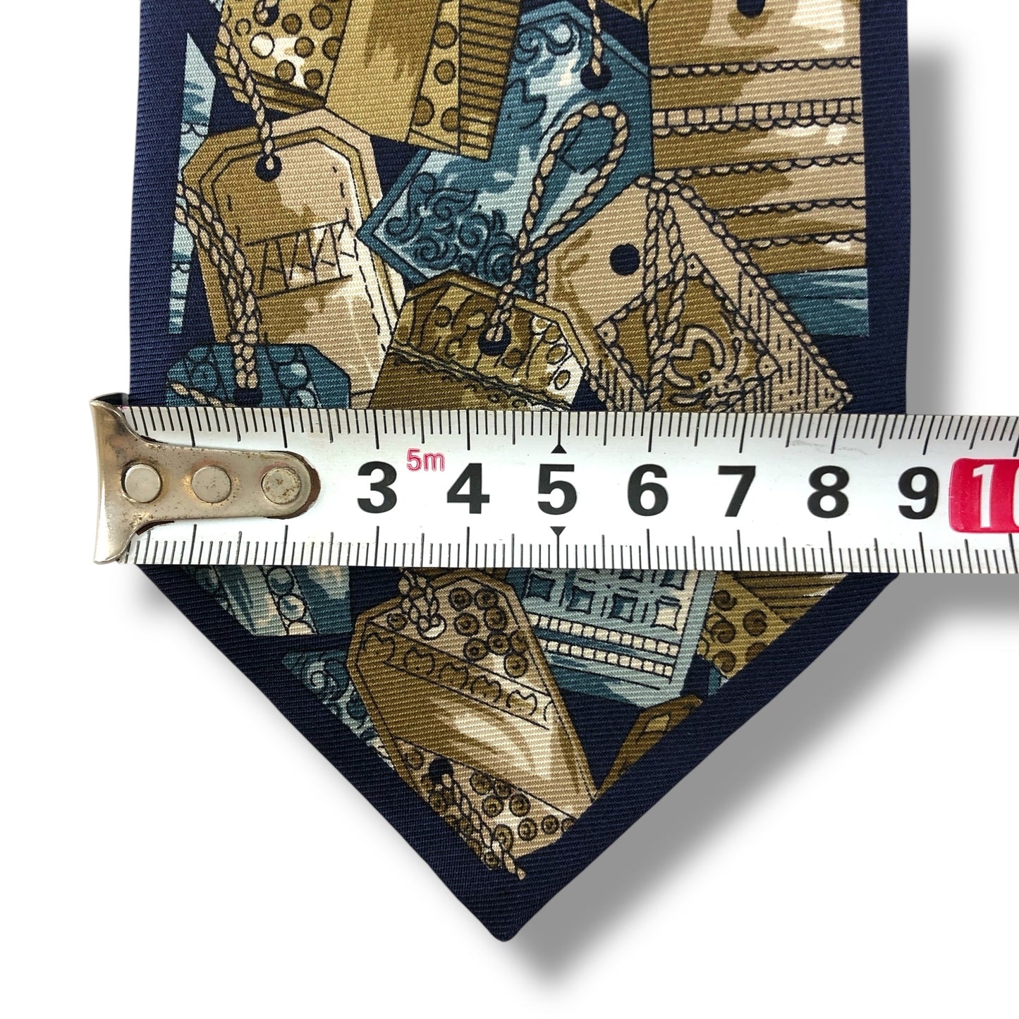 【7161】美品!ミラショーン ネクタイ タグ柄