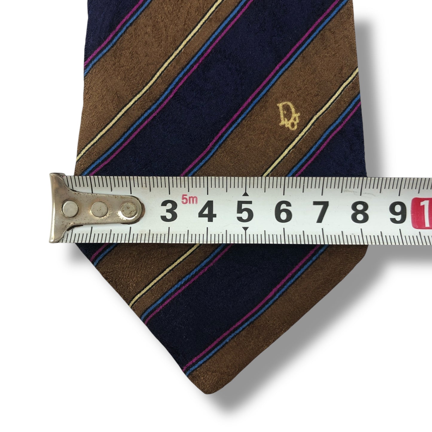 【7182】未使用保管品!ディオール ネクタイ ブルー系 ブラウン系