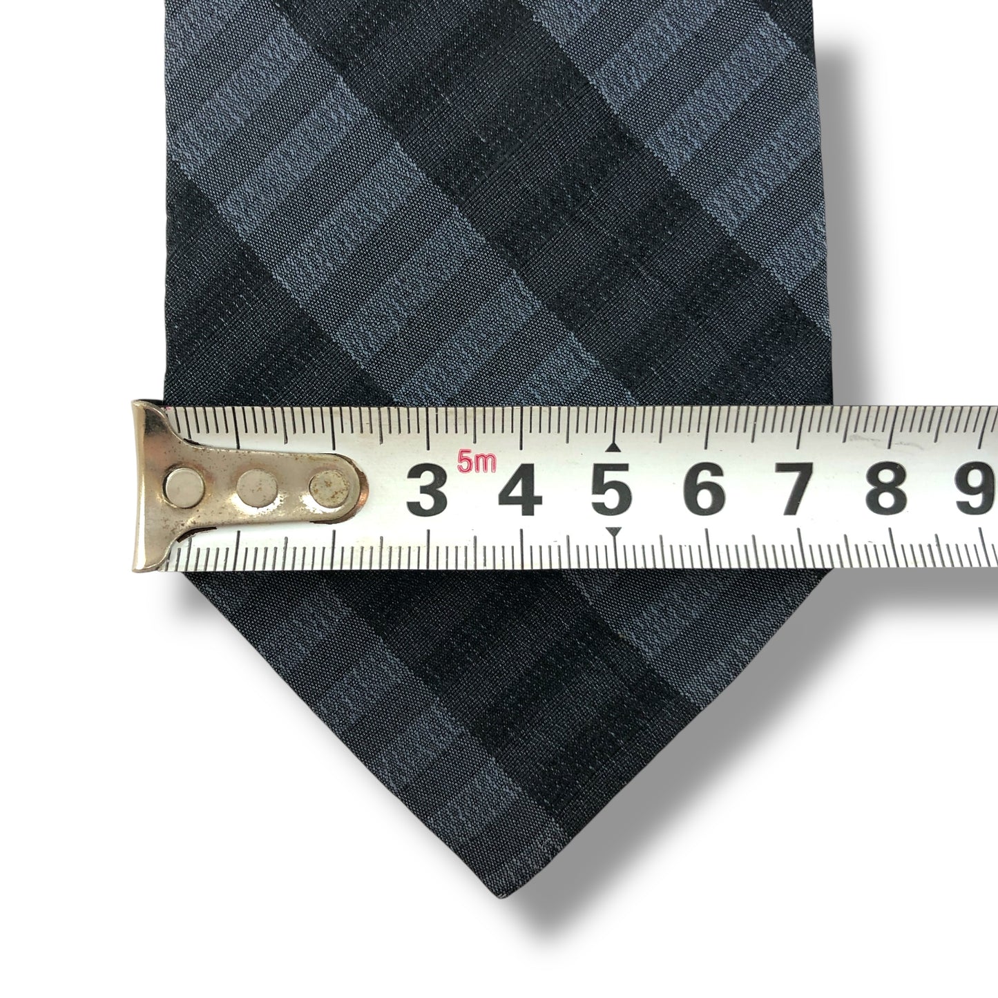 【7217】美品!イッセイミヤケ ネクタイ ネイビー系 ストライプ柄