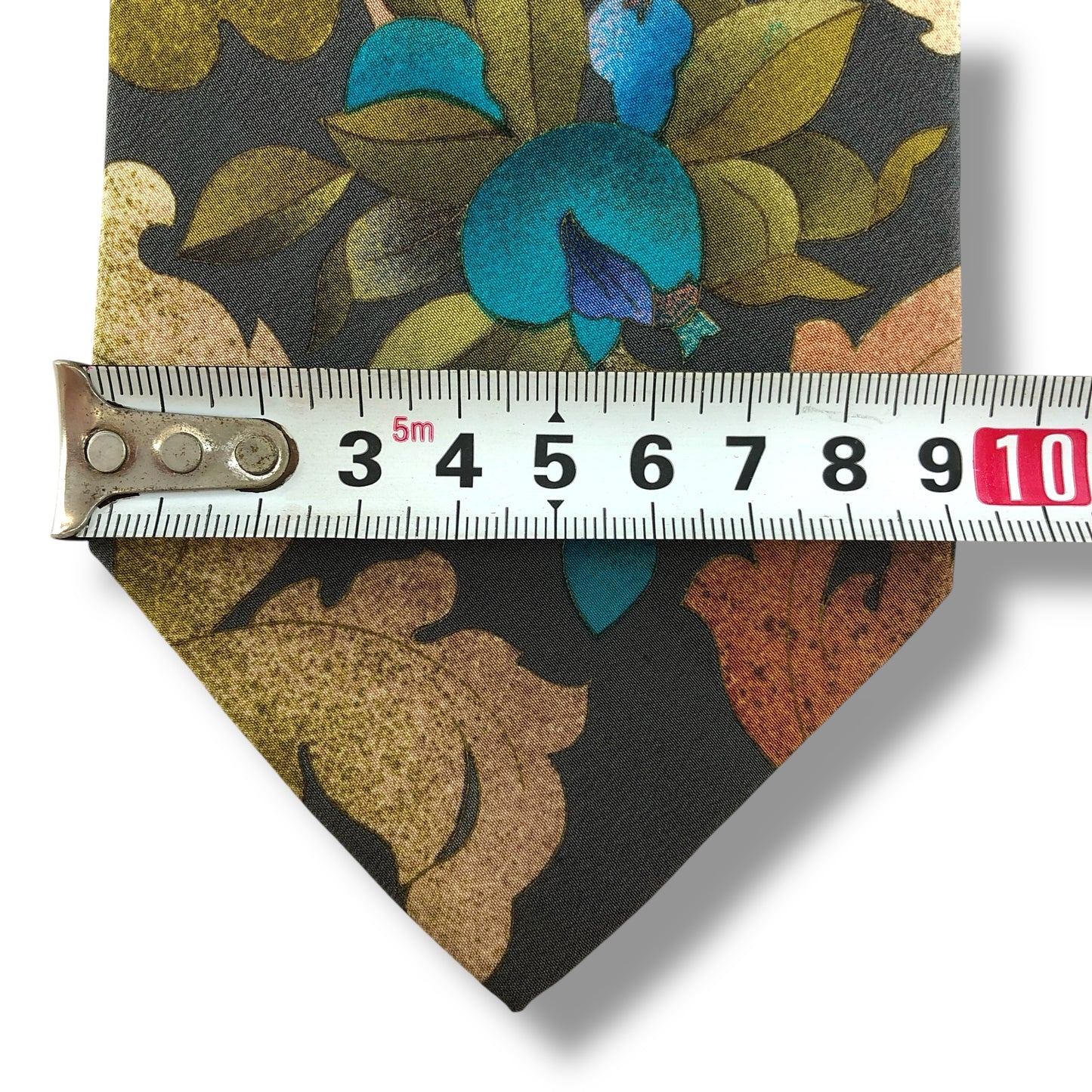 【7235】良品!レオナール ネクタイ グレー系 花柄