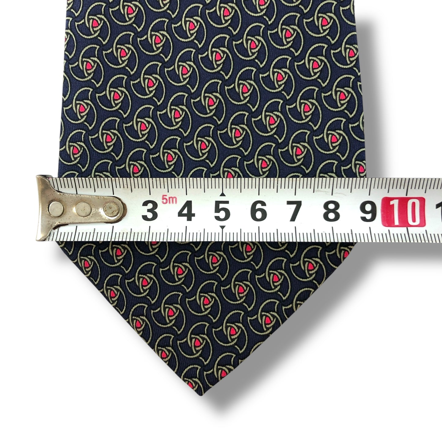 【7269】美品!エルメス ネクタイ ネイビー系