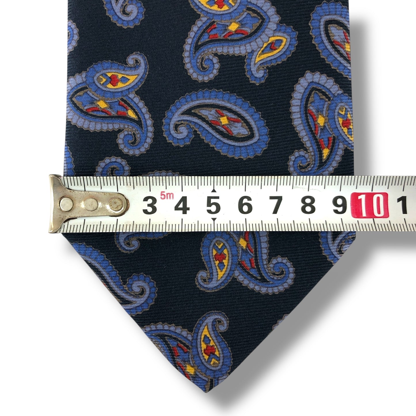 【7288】美品!エトロ ネクタイ ネイビー系 ペイズリー柄