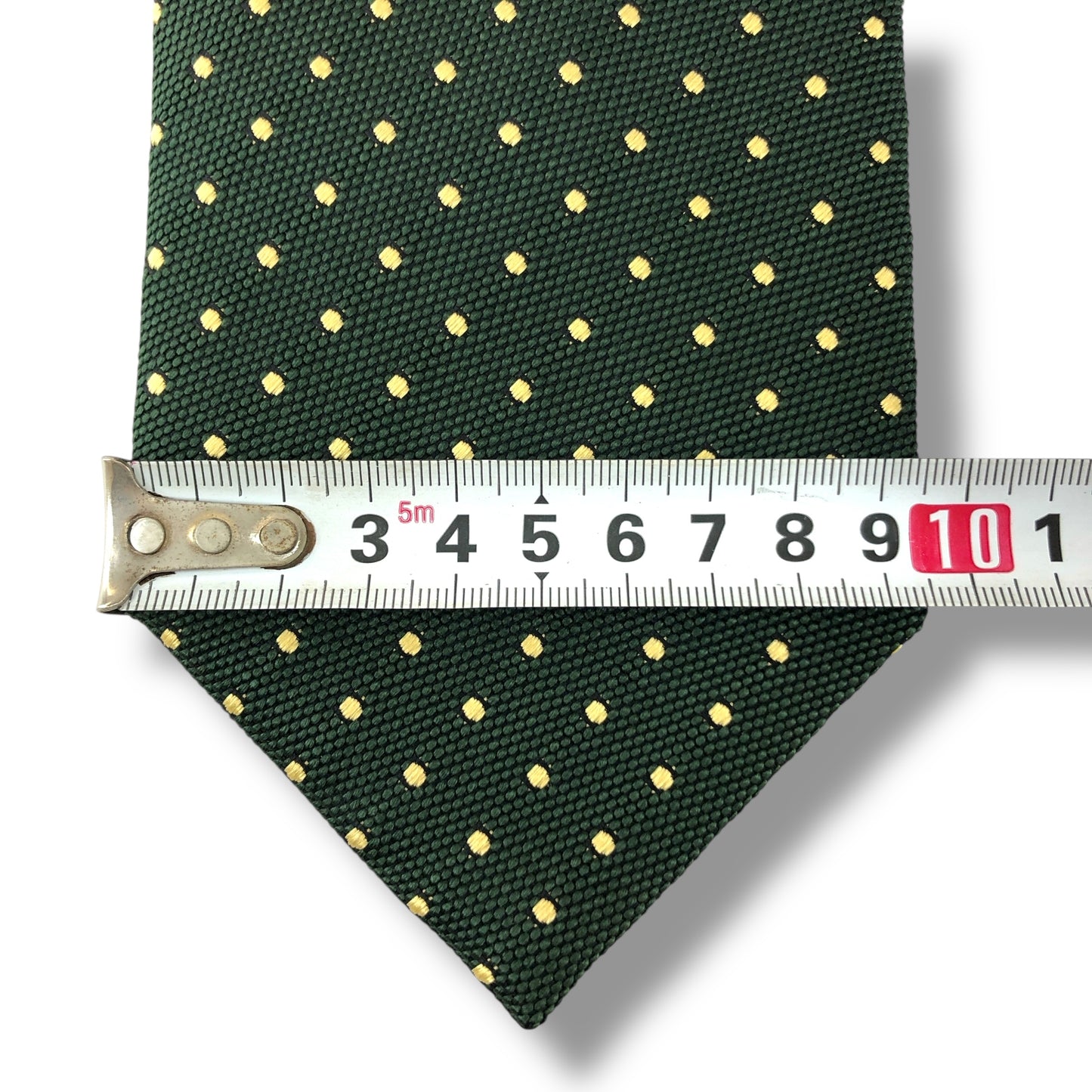 【7295】美品!バーバリーブラックレーベル ネクタイ グリーン系 ドット柄