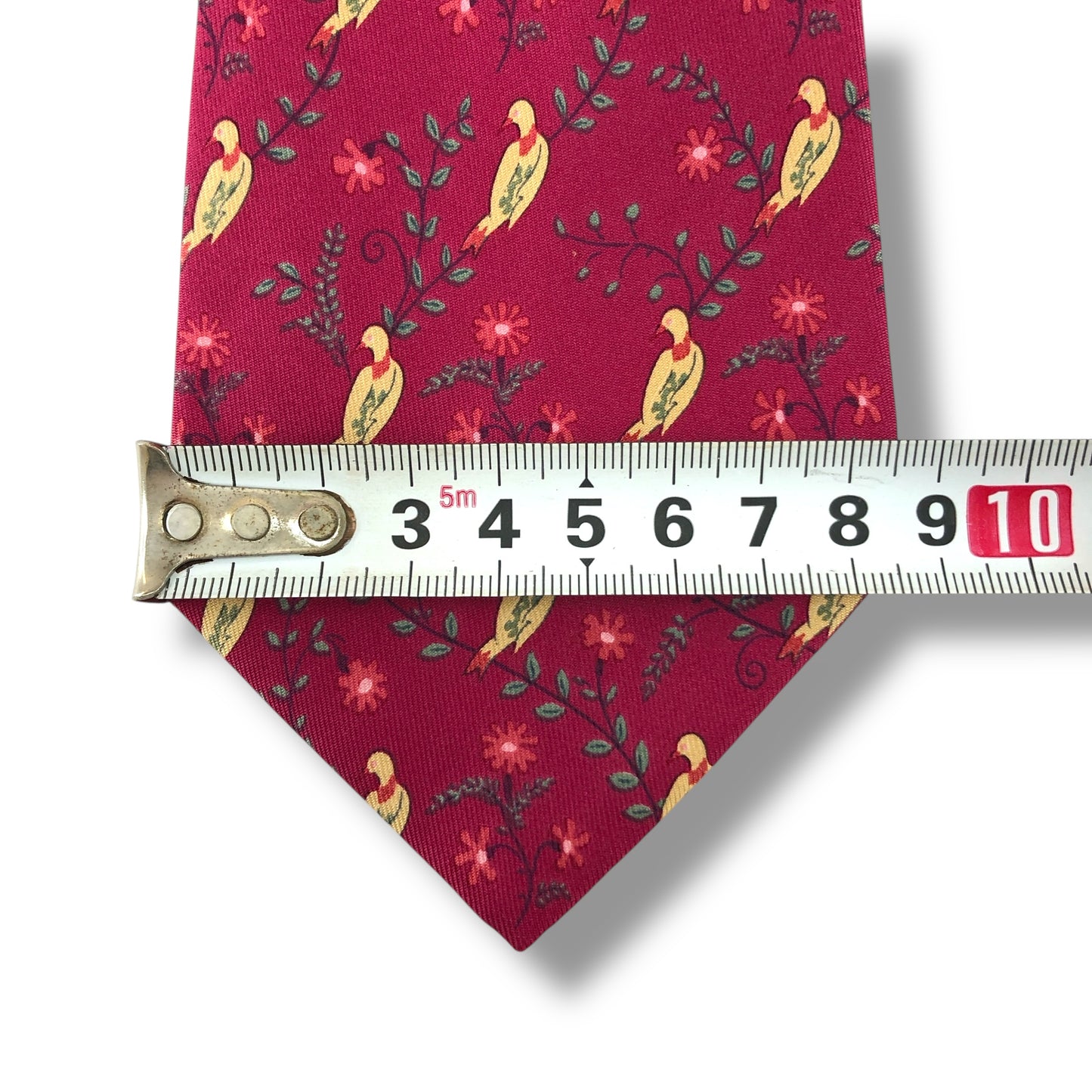 【7307】美品!エルメス ネクタイ レッド系