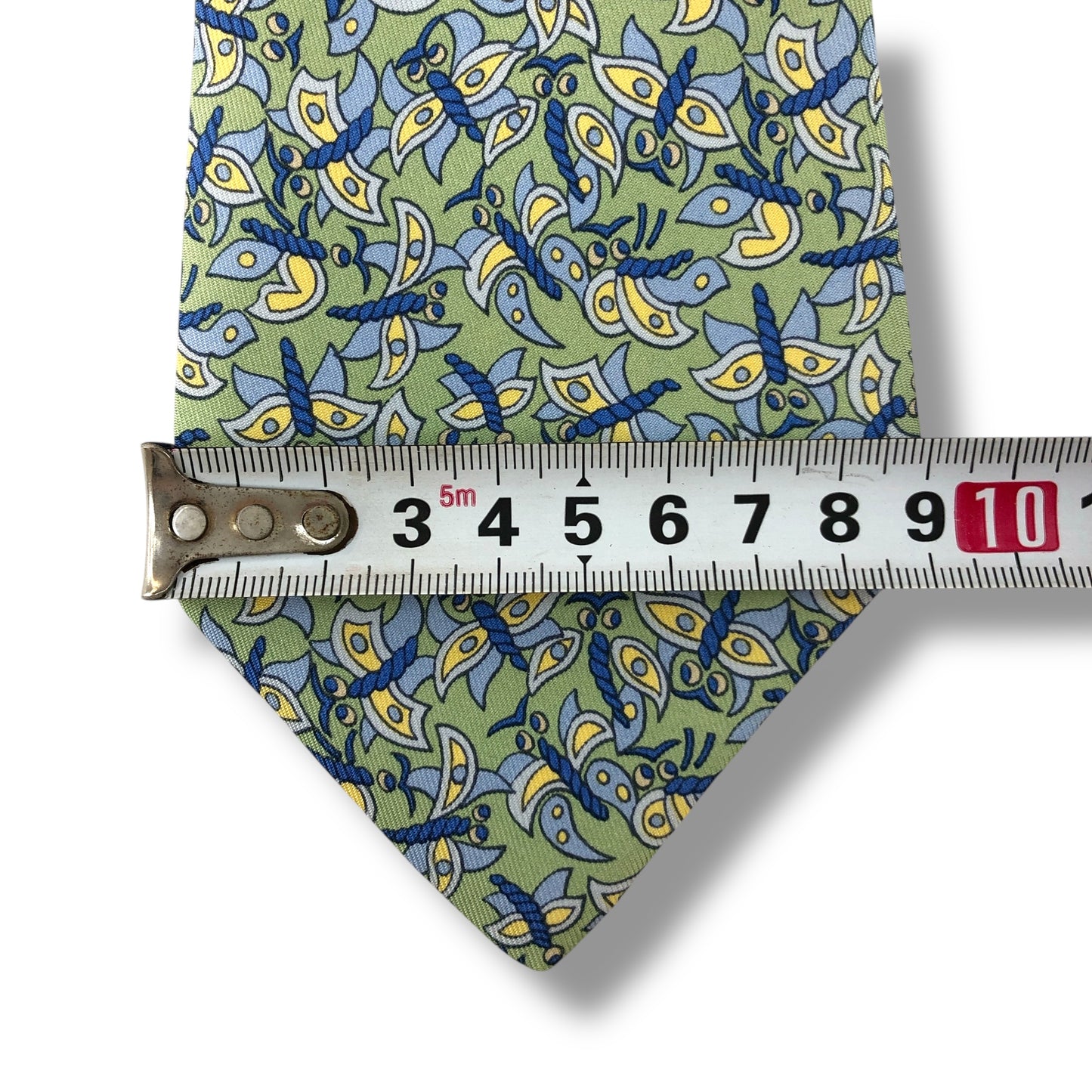 【7350】美品!エルメス ネクタイ 黄緑系