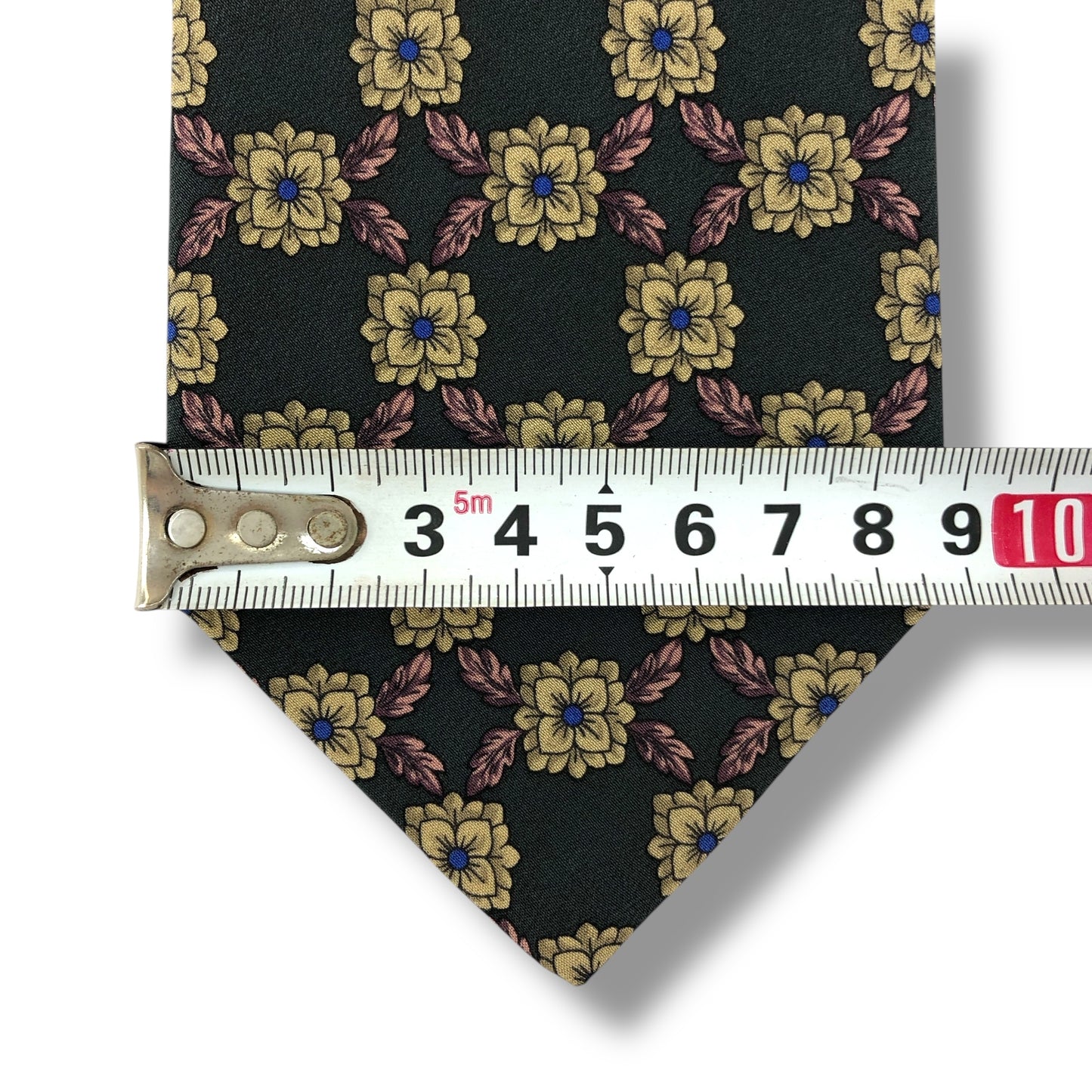 【7368】美品!クリスチャンディオール ネクタイ グレー系 花柄柄