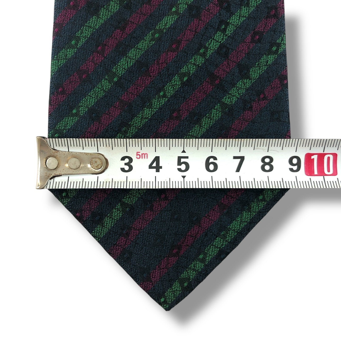 【7379】未使用保管品!ダンヒル ネクタイ 緑×赤×紺系