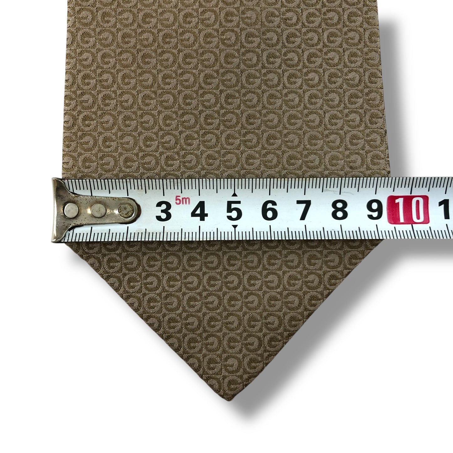 【7409】美品!グッチ ネクタイ ゴールド系 G柄