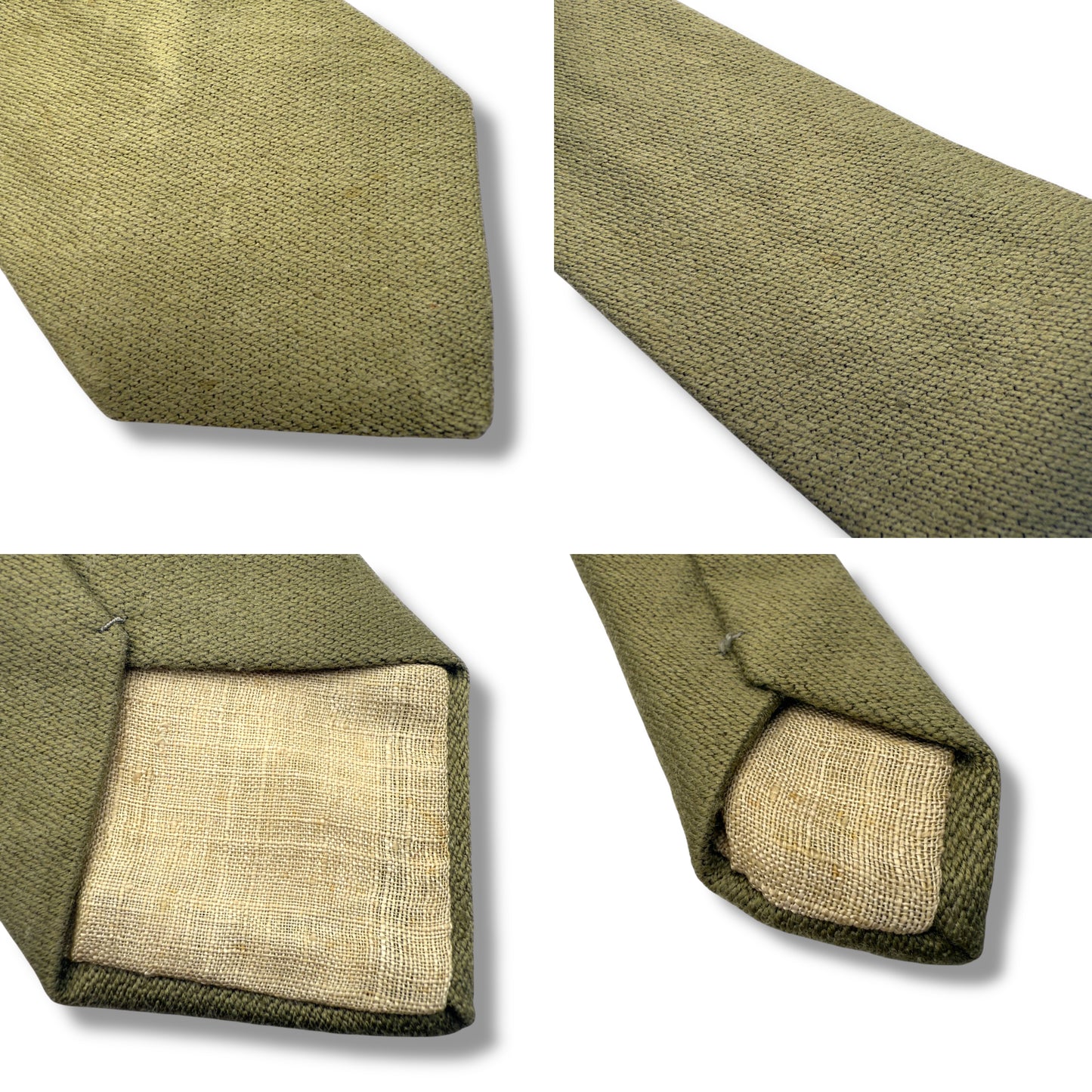 【7401】可品!エルメス ネクタイ グリーン系