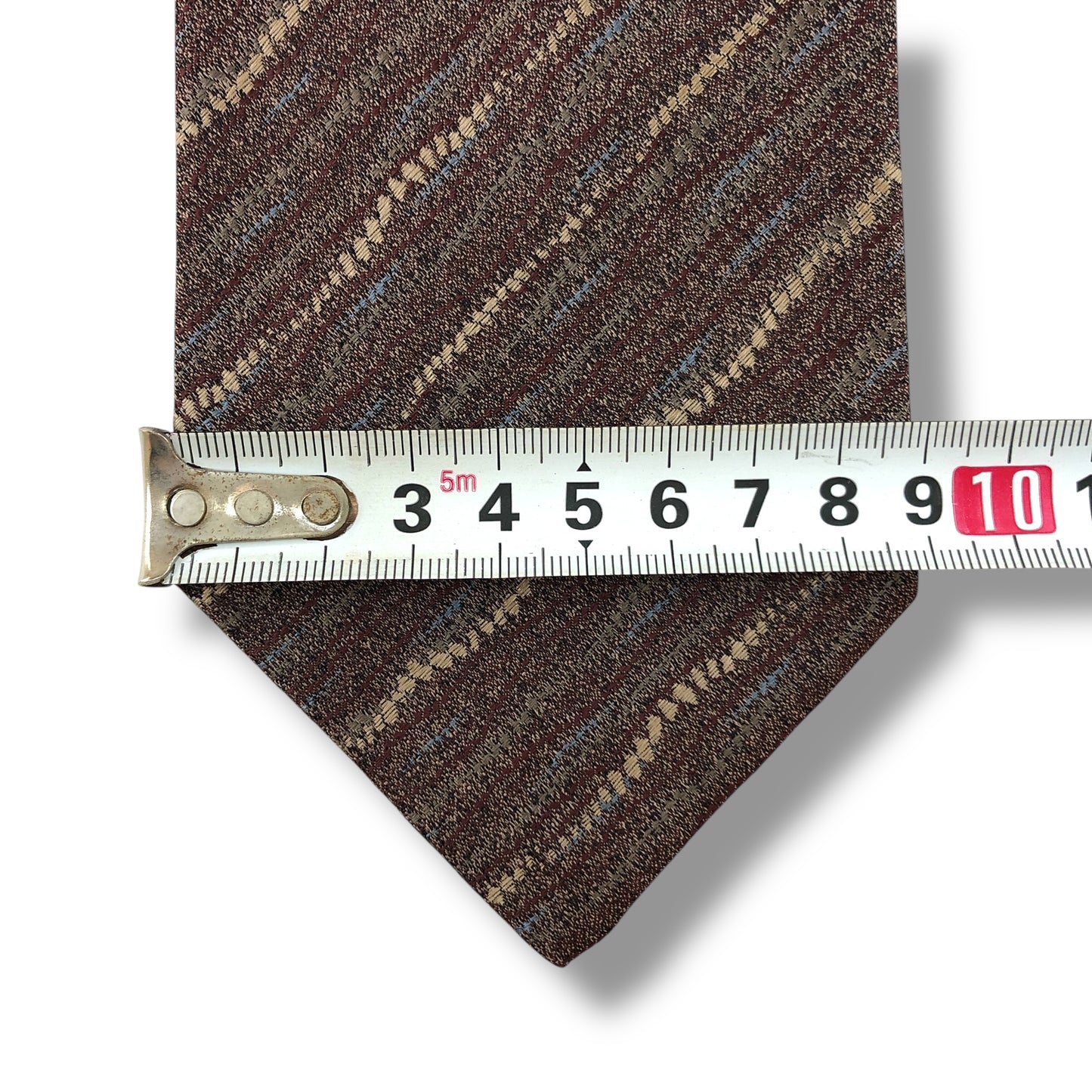 【7447】美品!イッセイミヤケ ネクタイ 赤茶系