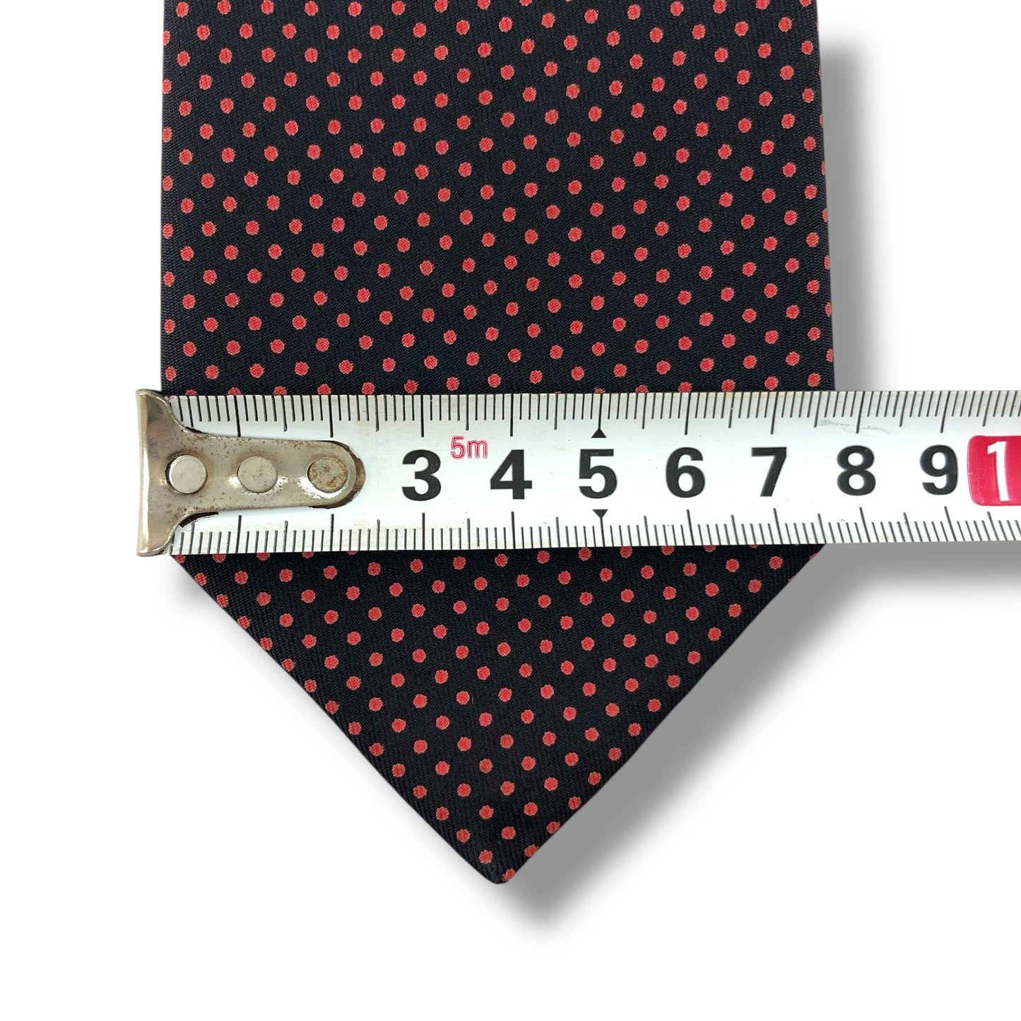 【7456】可品 エルメス ネクタイ レッド×ネイビー系