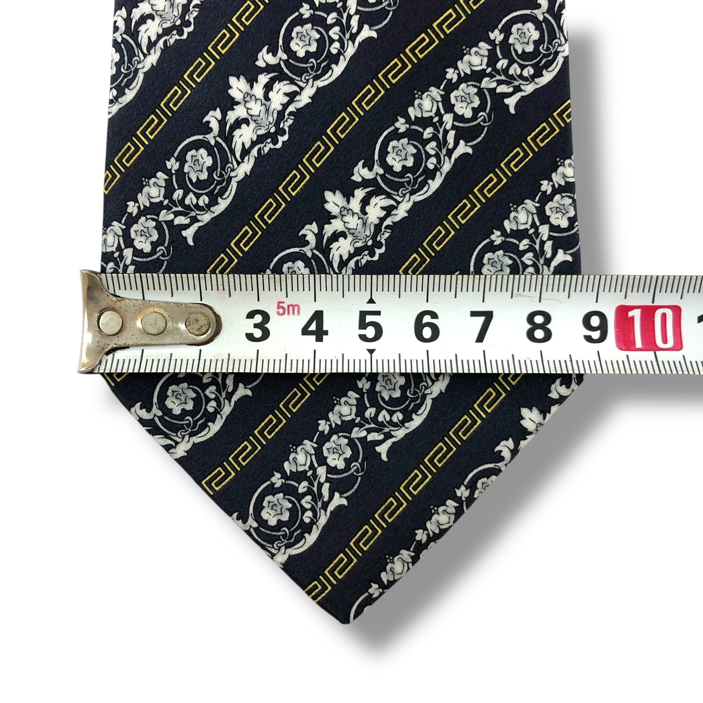 【7470】美品!ヴェルサーチ ネクタイ ブラック系 花柄