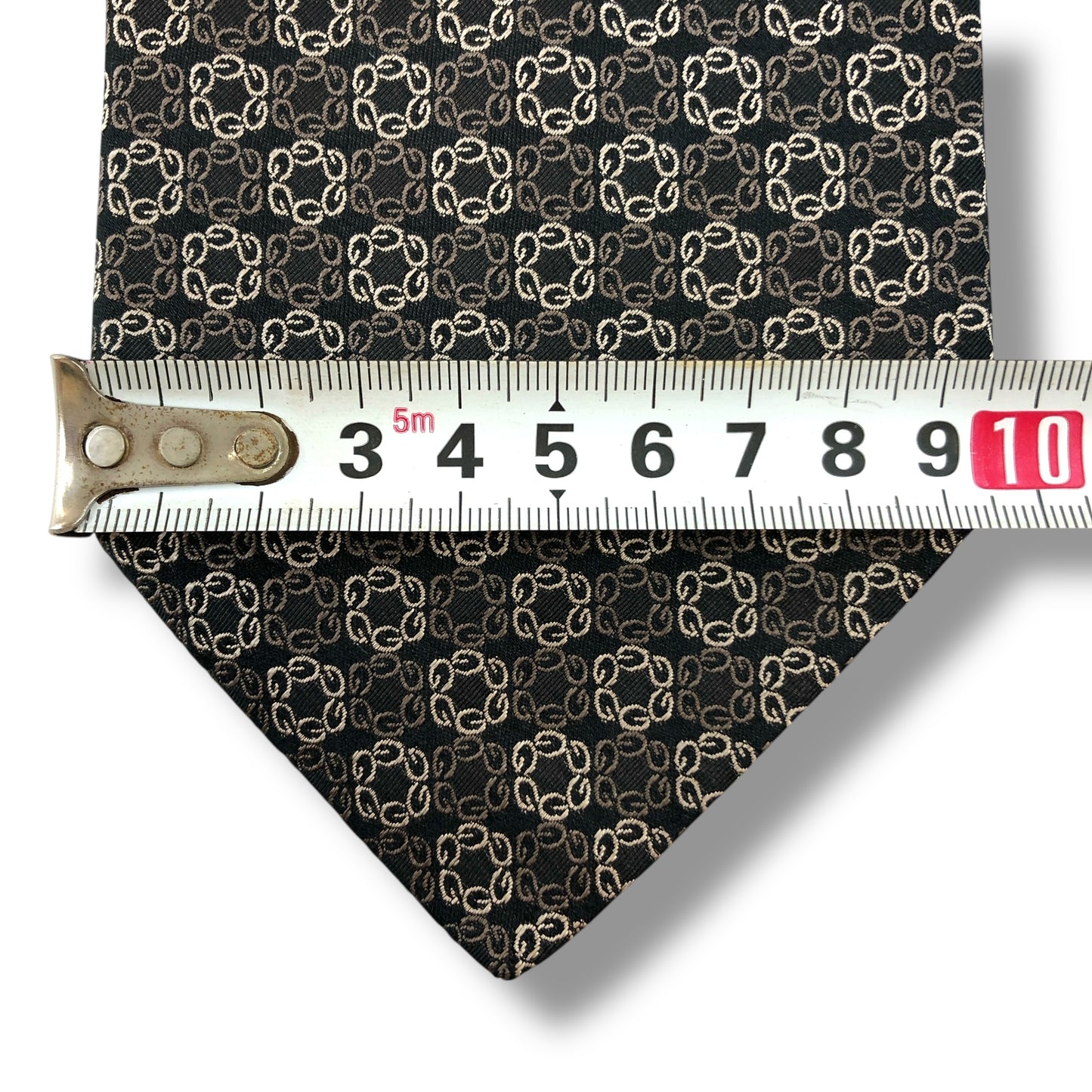 【7487】美品!グッチ ネクタイ ブラウン系 G柄