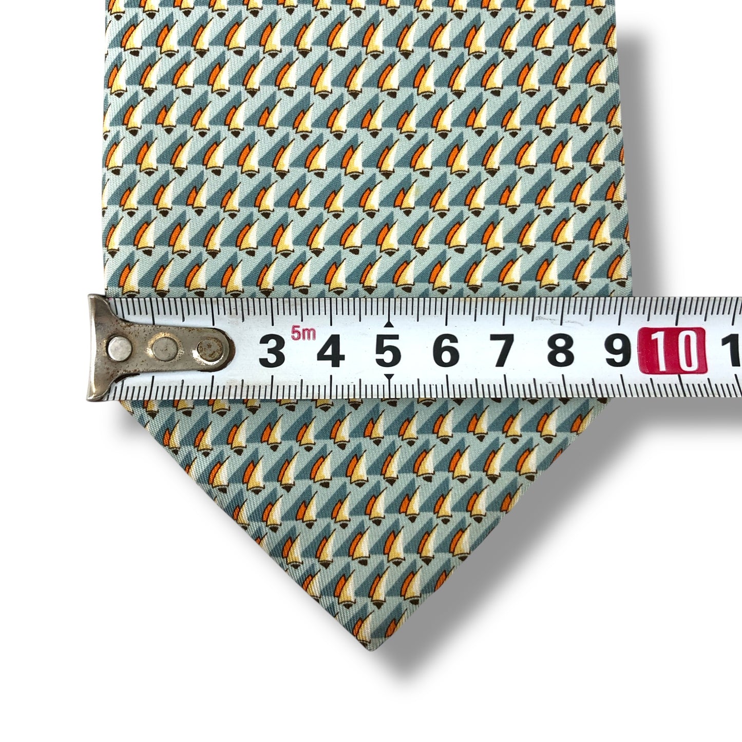 【7518】美品!サルヴァトーレフェラガモ ネクタイ ライトグリーン系