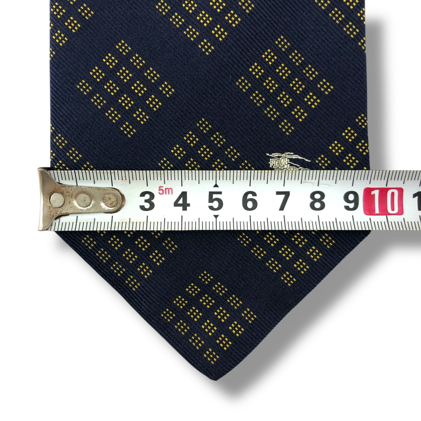 【7612】美品!バーバリー ネクタイ ネイビー系 ホースロゴ