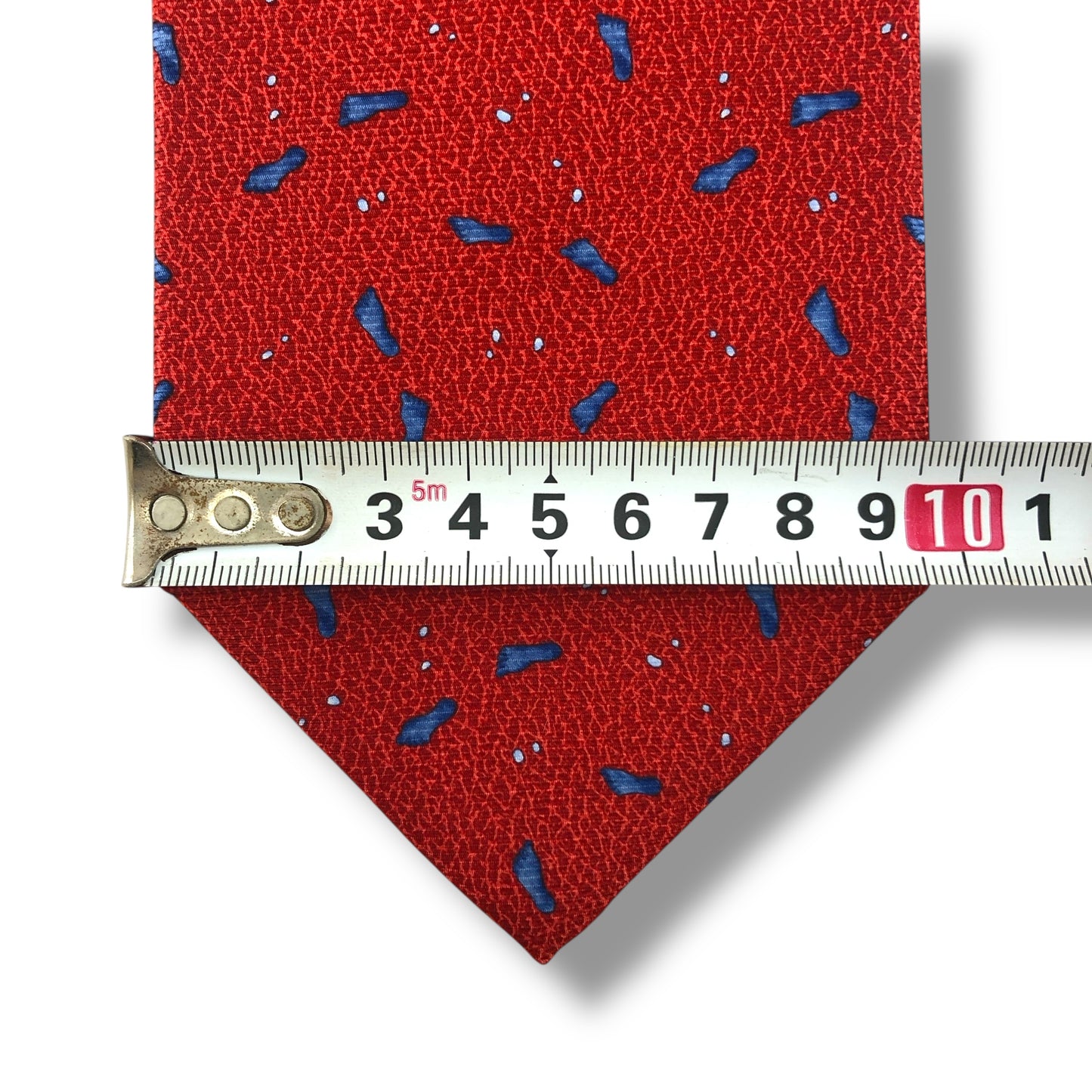 【7635】未使用保管品 ブルガリ ネクタイ レッド系