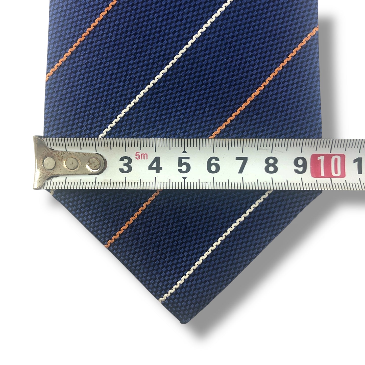 【7710】美品!バーバリー ネクタイ ブルー系 ストライプ系