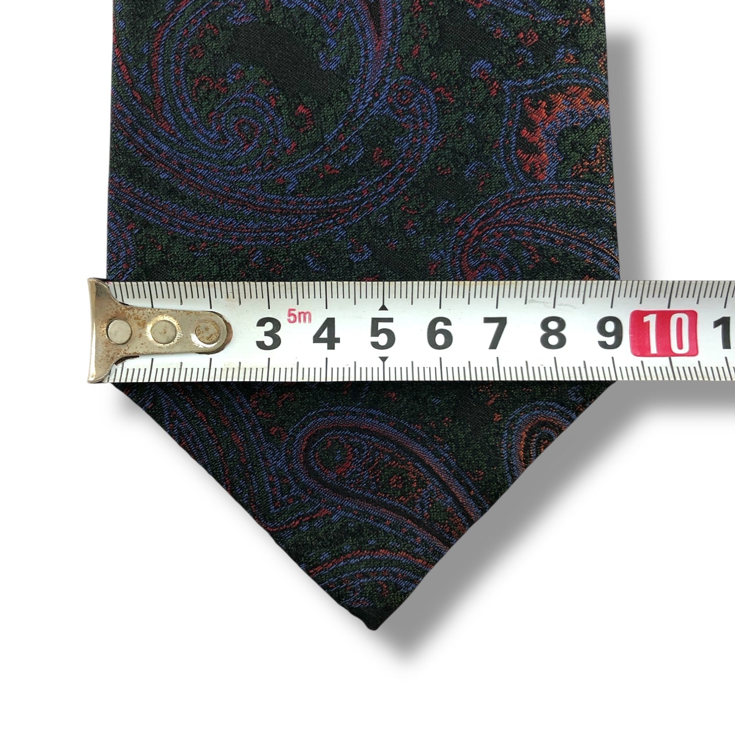 【7718】美品!エトロ ネクタイ ダークグリーン系