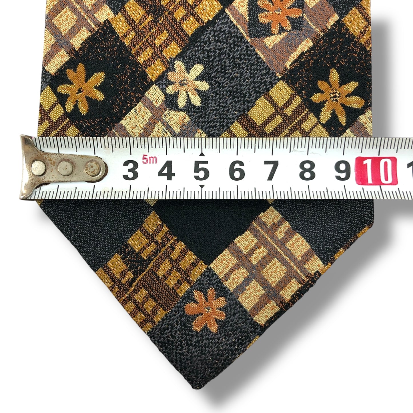 【7920】美品!ジバンシー ネクタイ ブラウン系 花柄