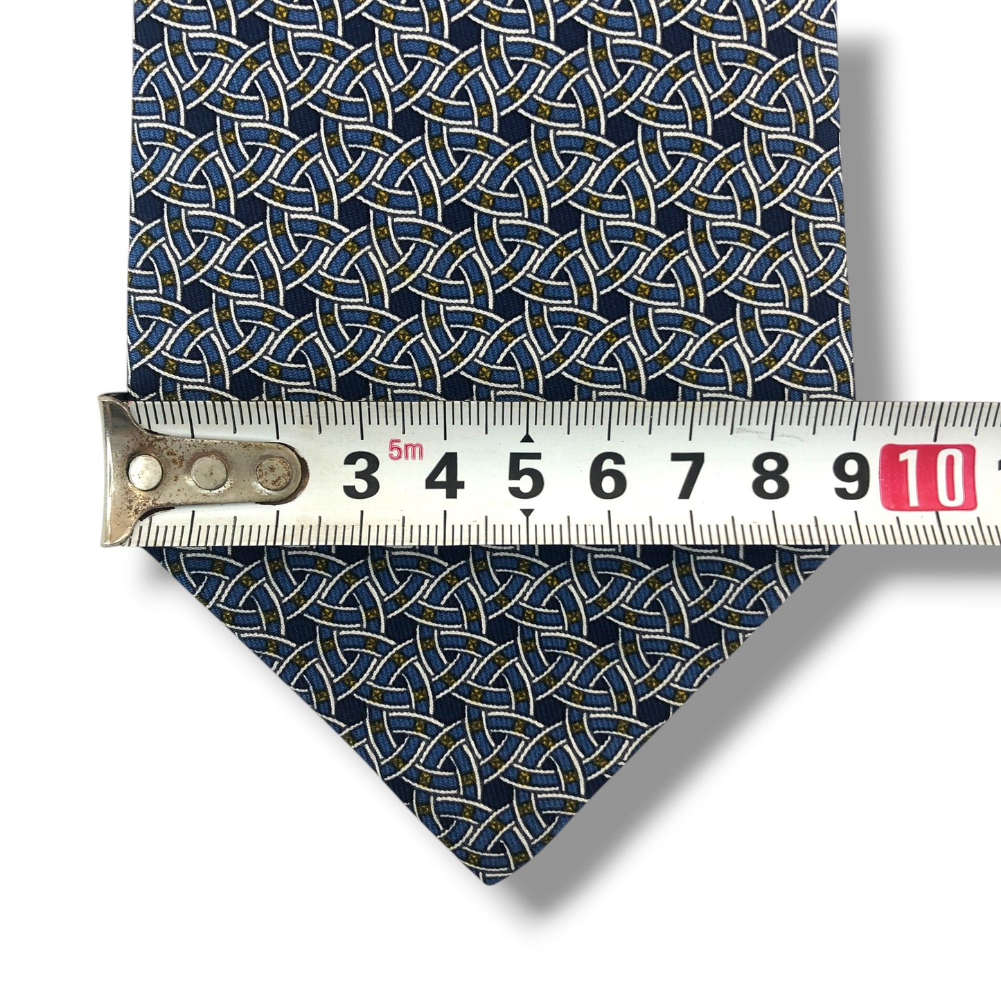 【8256】美品!エルメス ネクタイ ネイビー系