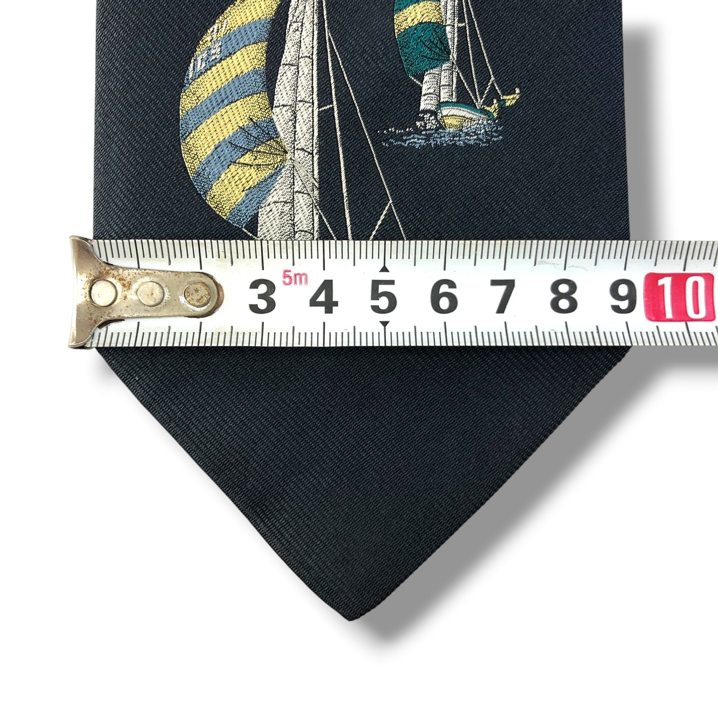 【8442】美品!ダンヒル ネクタイ ネイビー系 ヨット柄