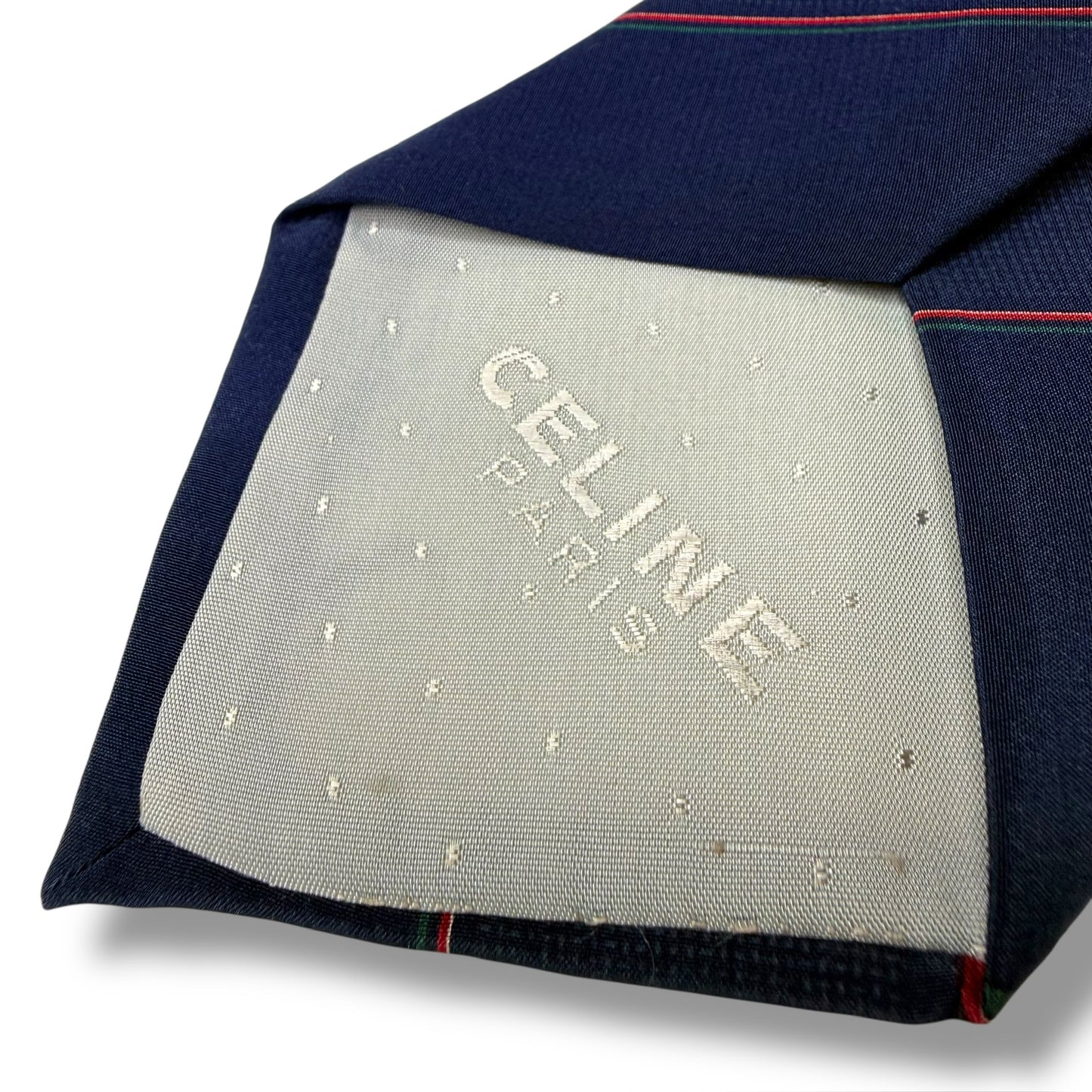 【8057】良品!セリーヌ ネクタイ ネイビー系