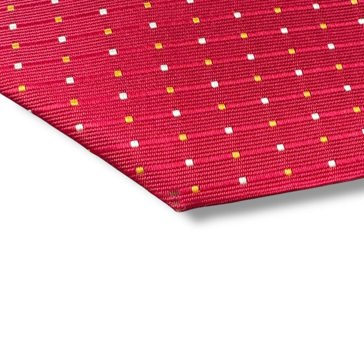 【7225】良品!カルヴェン ネクタイ レッド系