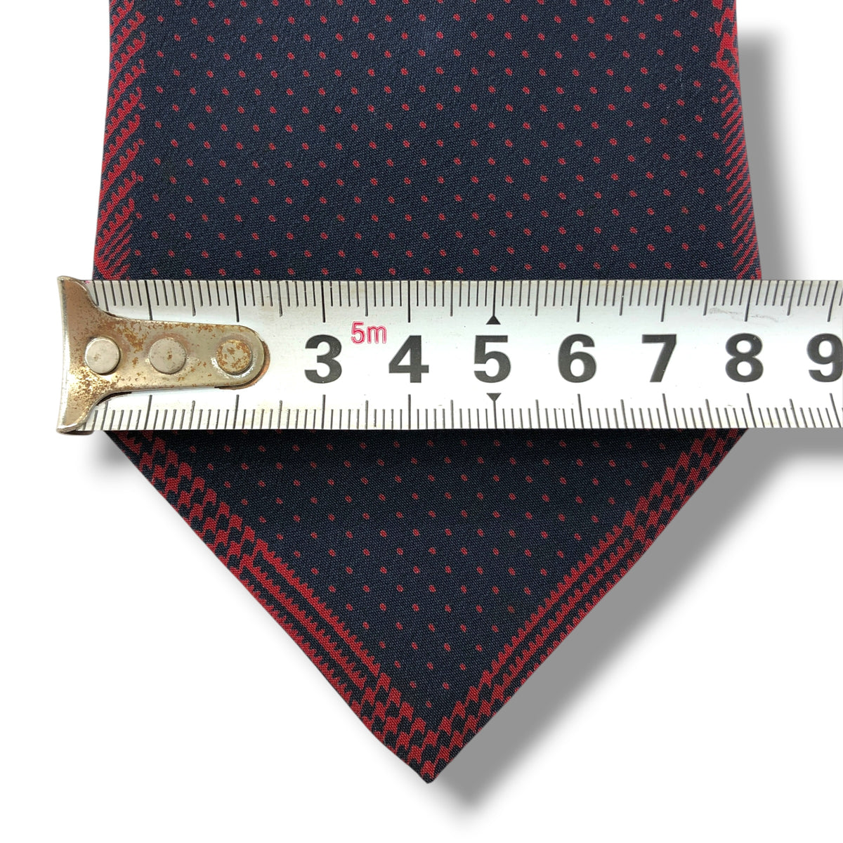 【8827】美品!ミラショーン ネクタイ ネイビー系 ドット柄