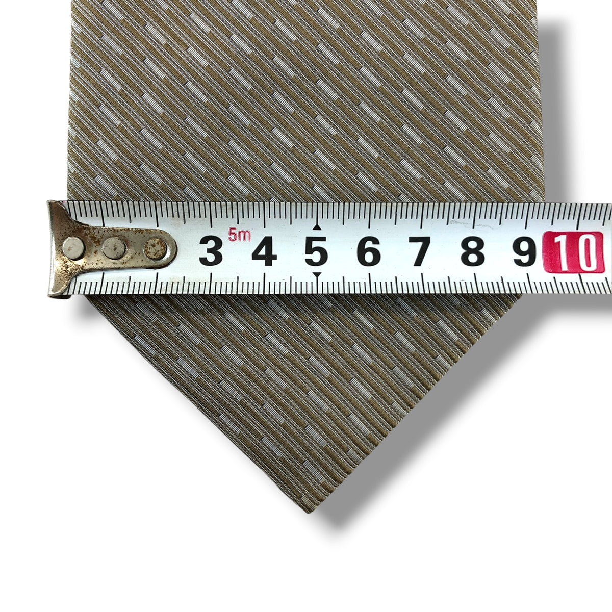 【8862】良品!カルバンクライン ネクタイ ゴールド系×シルバー系