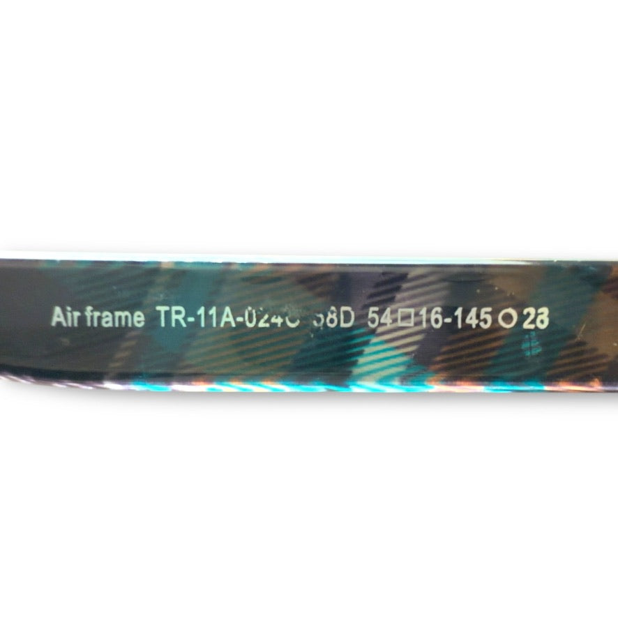 【61】良品!ジンズ メガネ ブルー系 チェック柄系