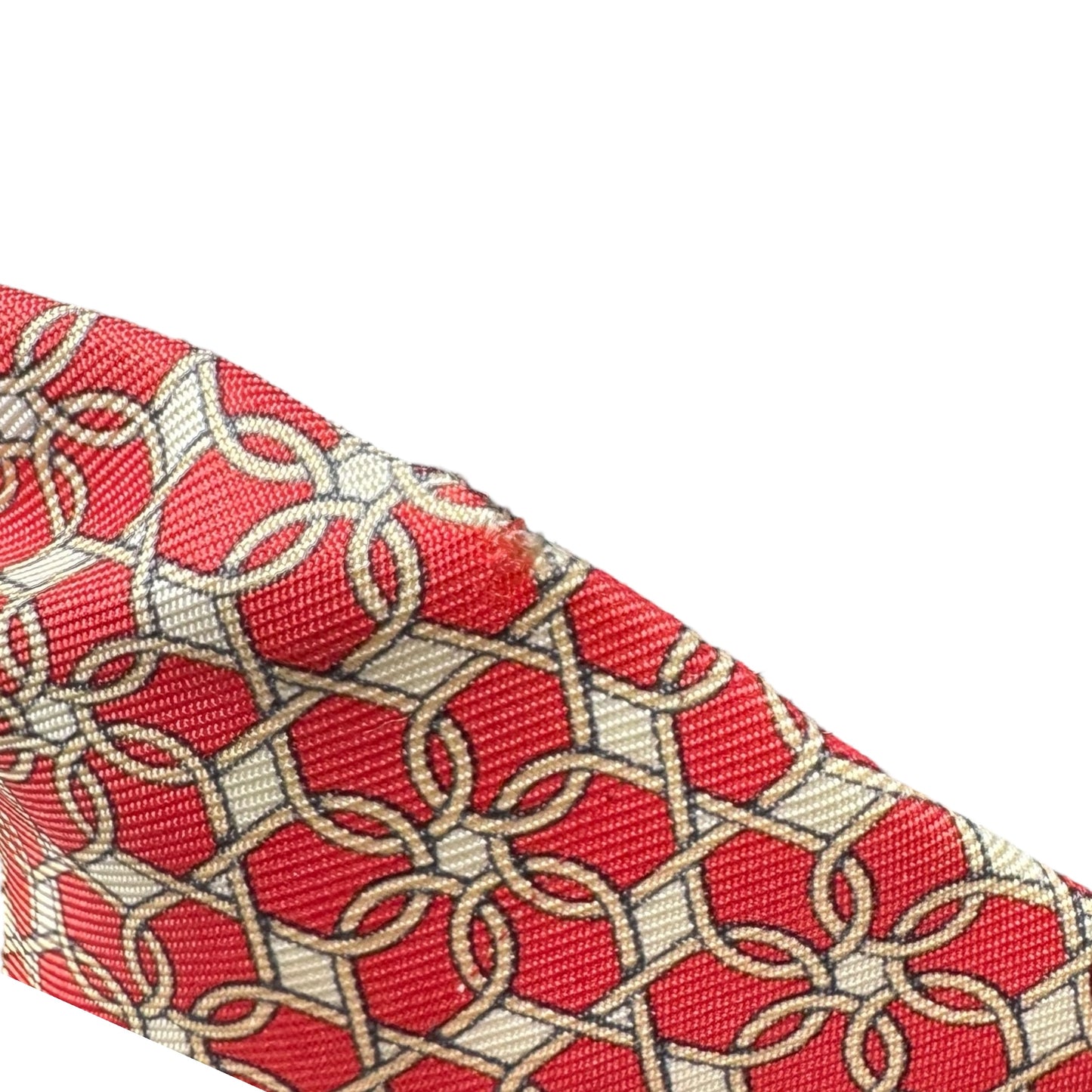 【7271】良品!エルメス ネクタイ レッド系