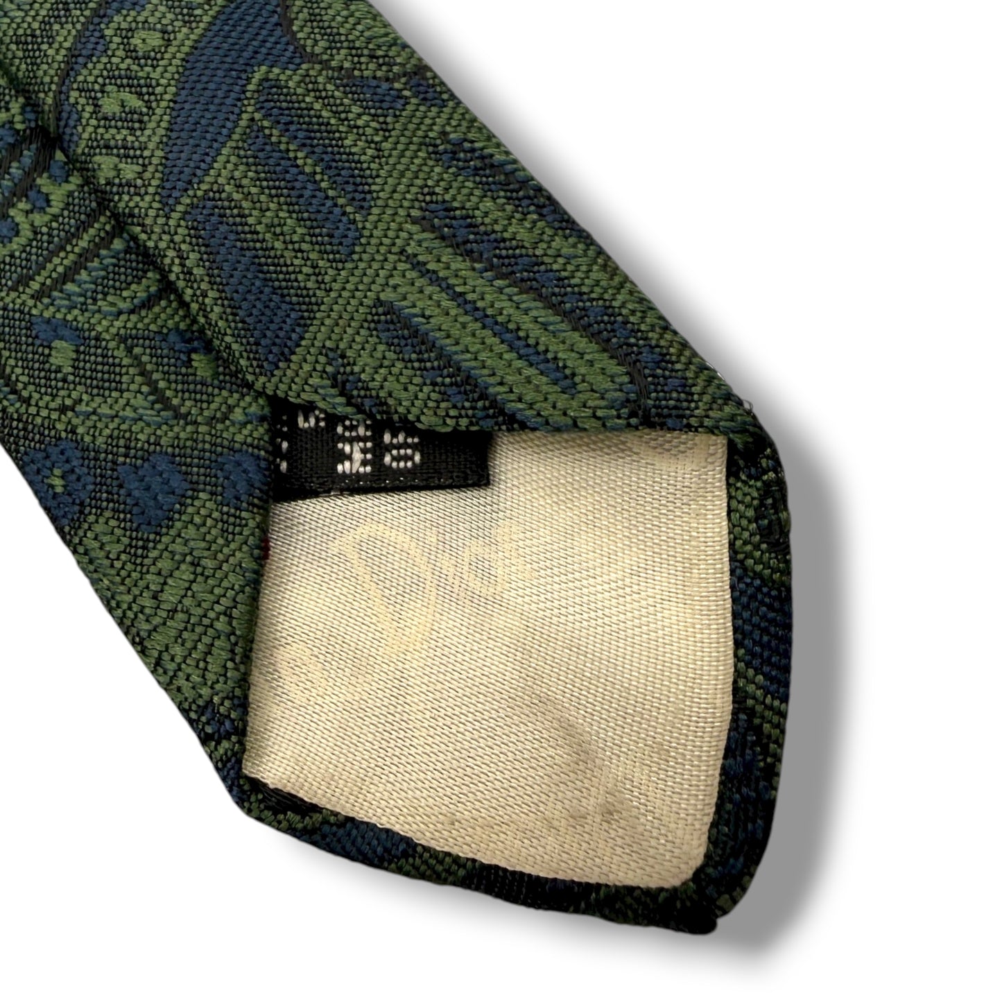 【7627】良品!クリスチャンディオール ネクタイ グリーン系