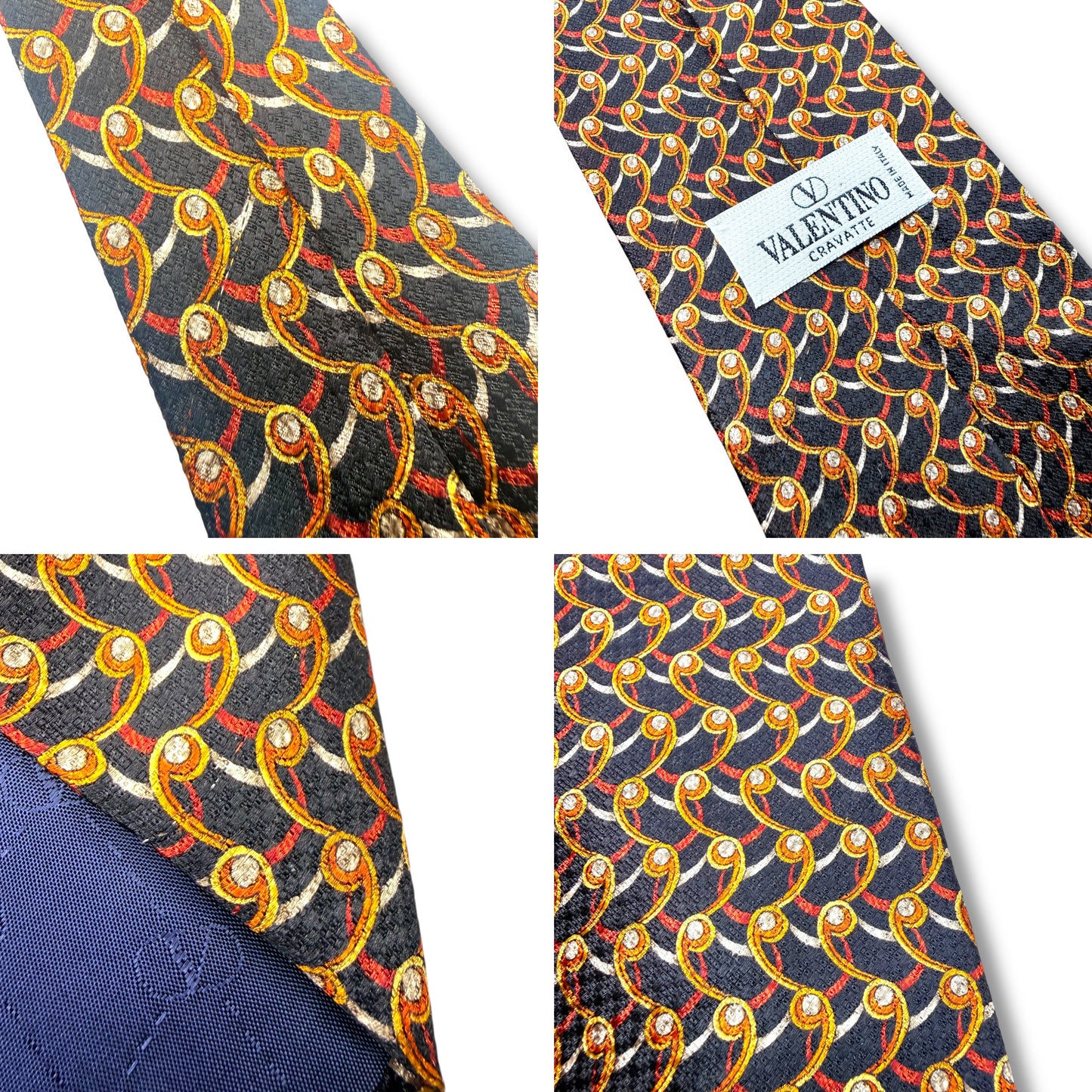 【8018】良品!ヴァレンティノ ネクタイ ブラック系