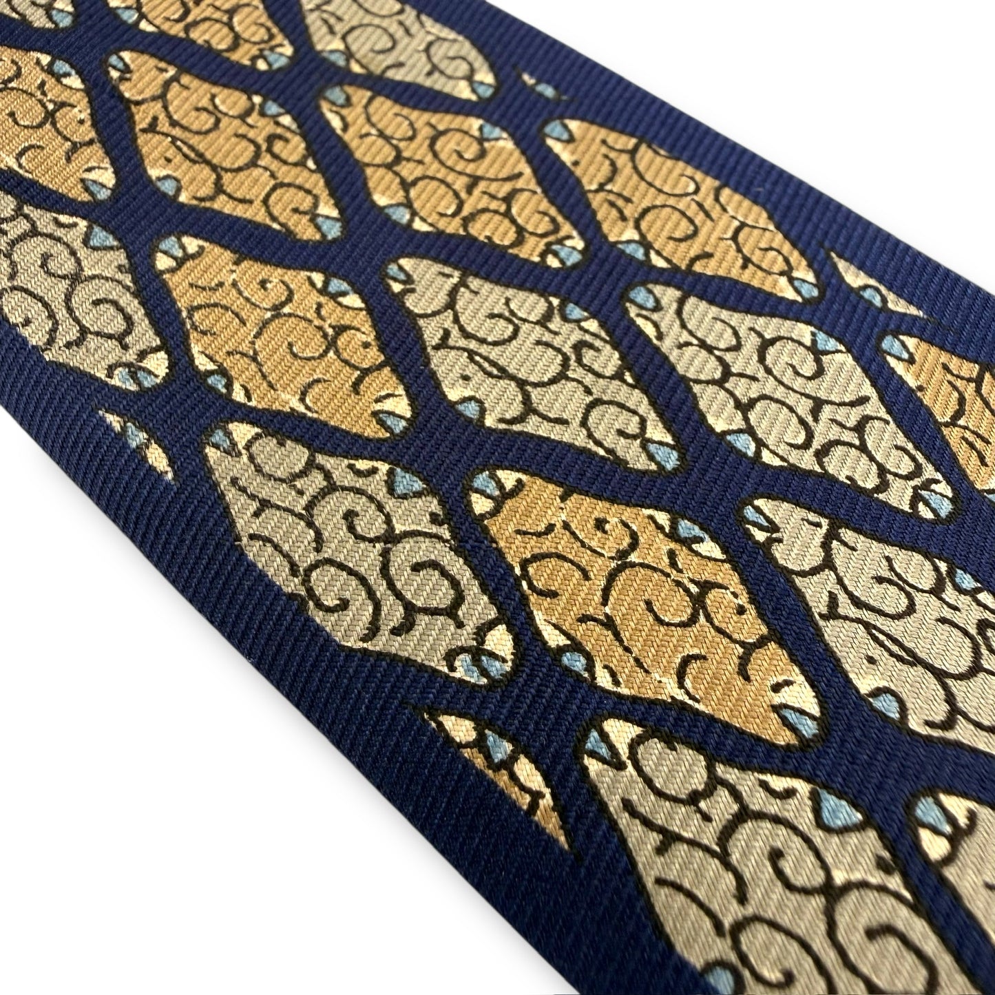 【7911】美品ー良品!ミラショーン ネクタイ ネイビー系