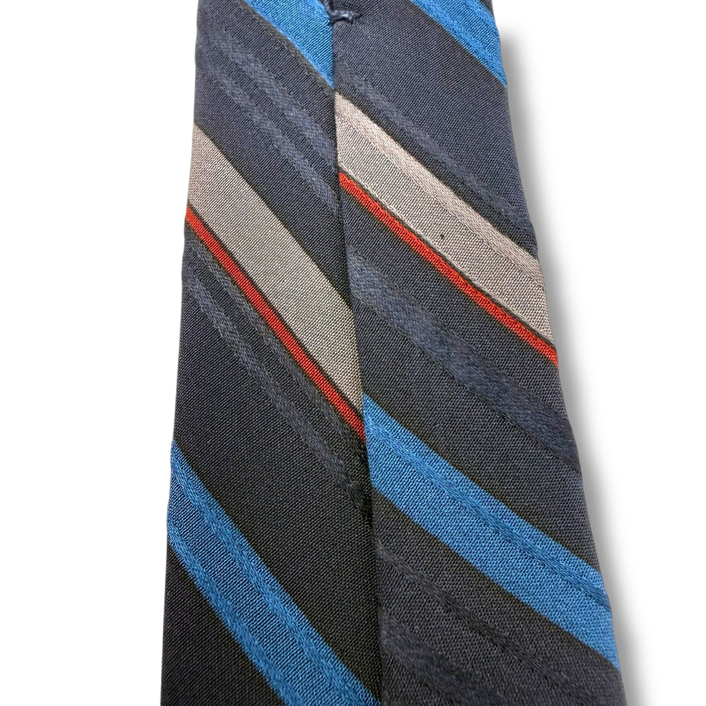 【7869】良品!イブサンローラン ネクタイ ネイビー系